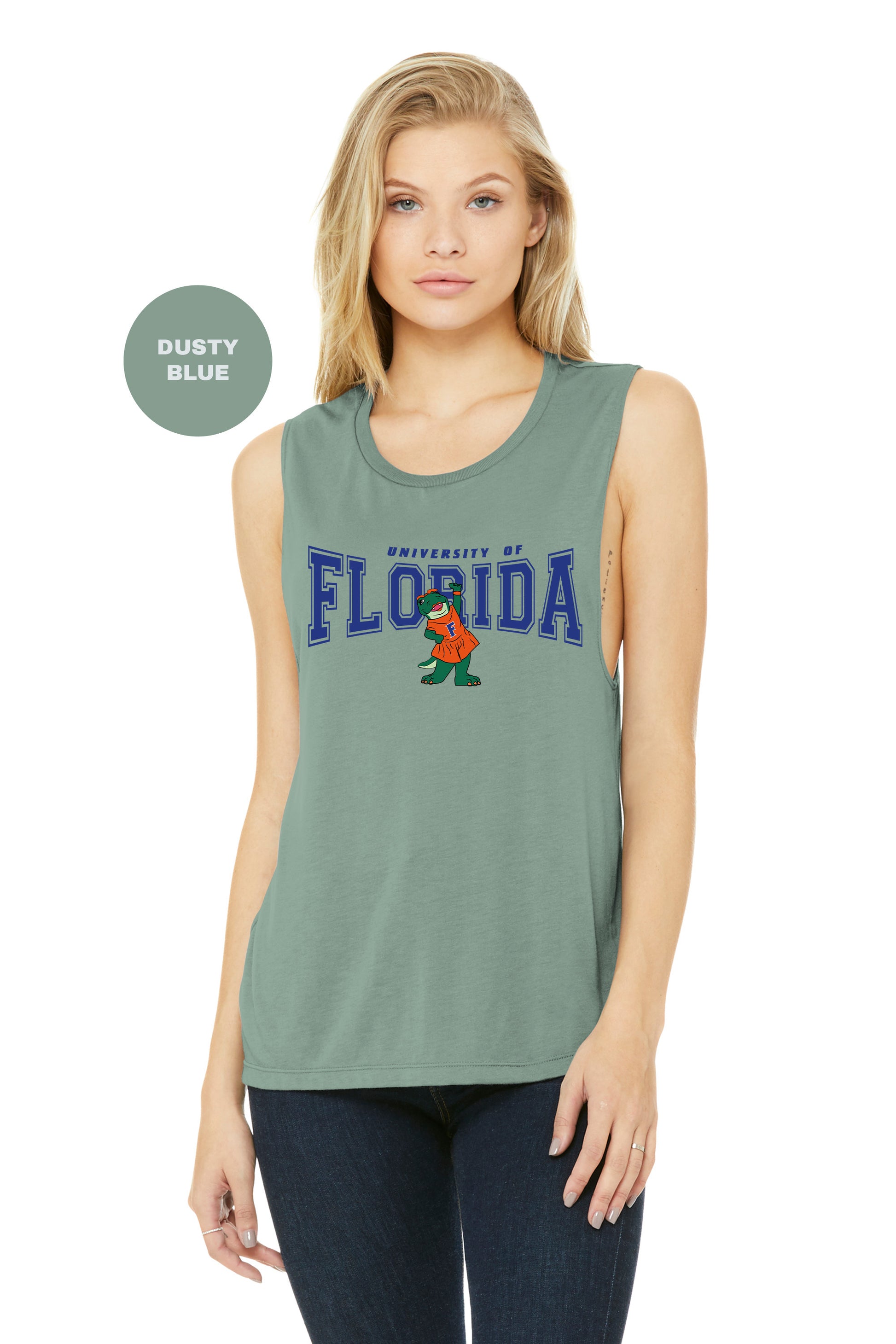a women's tank top with the word florida on it