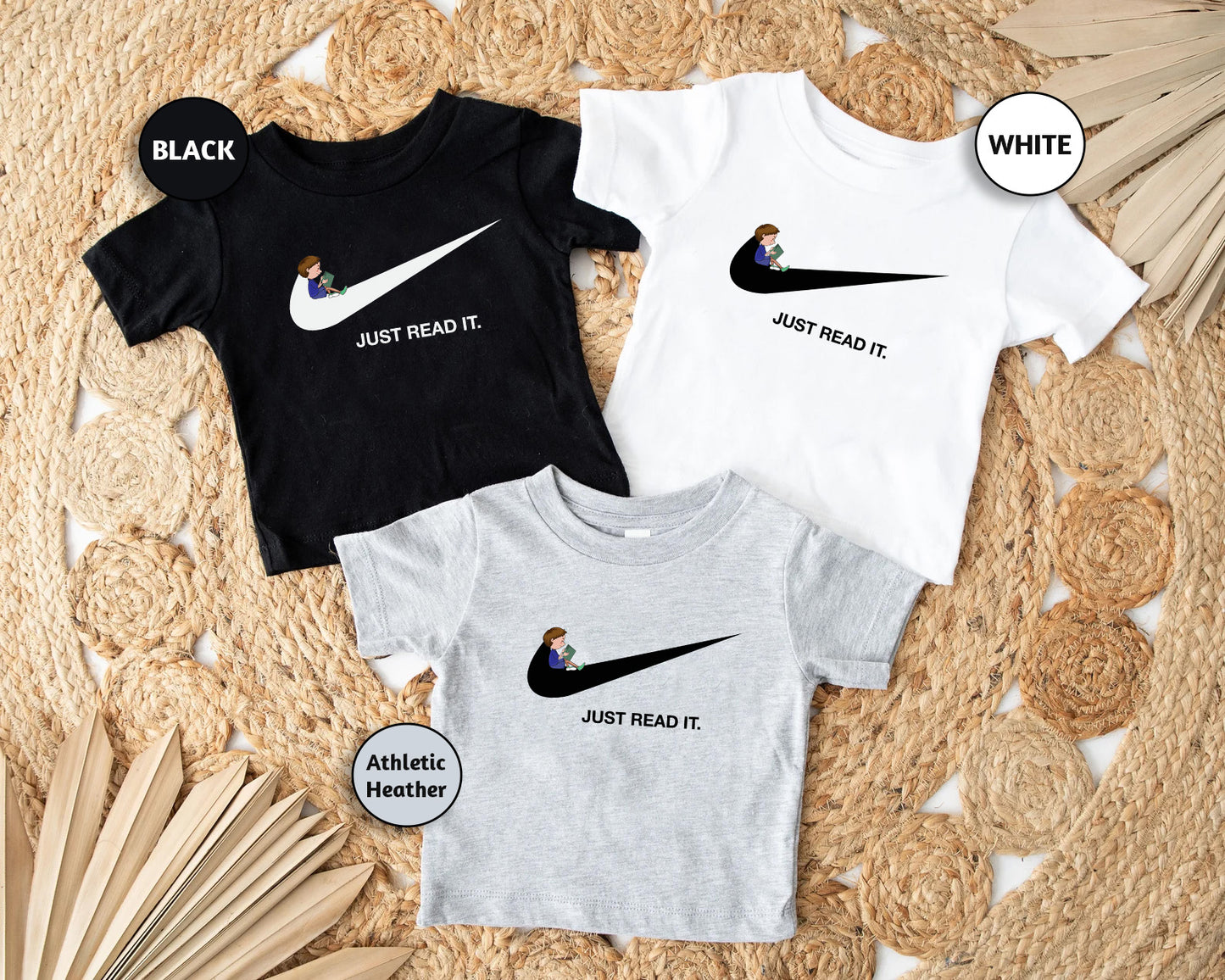 three t - shirts that say just heard it, just heard it, just heard