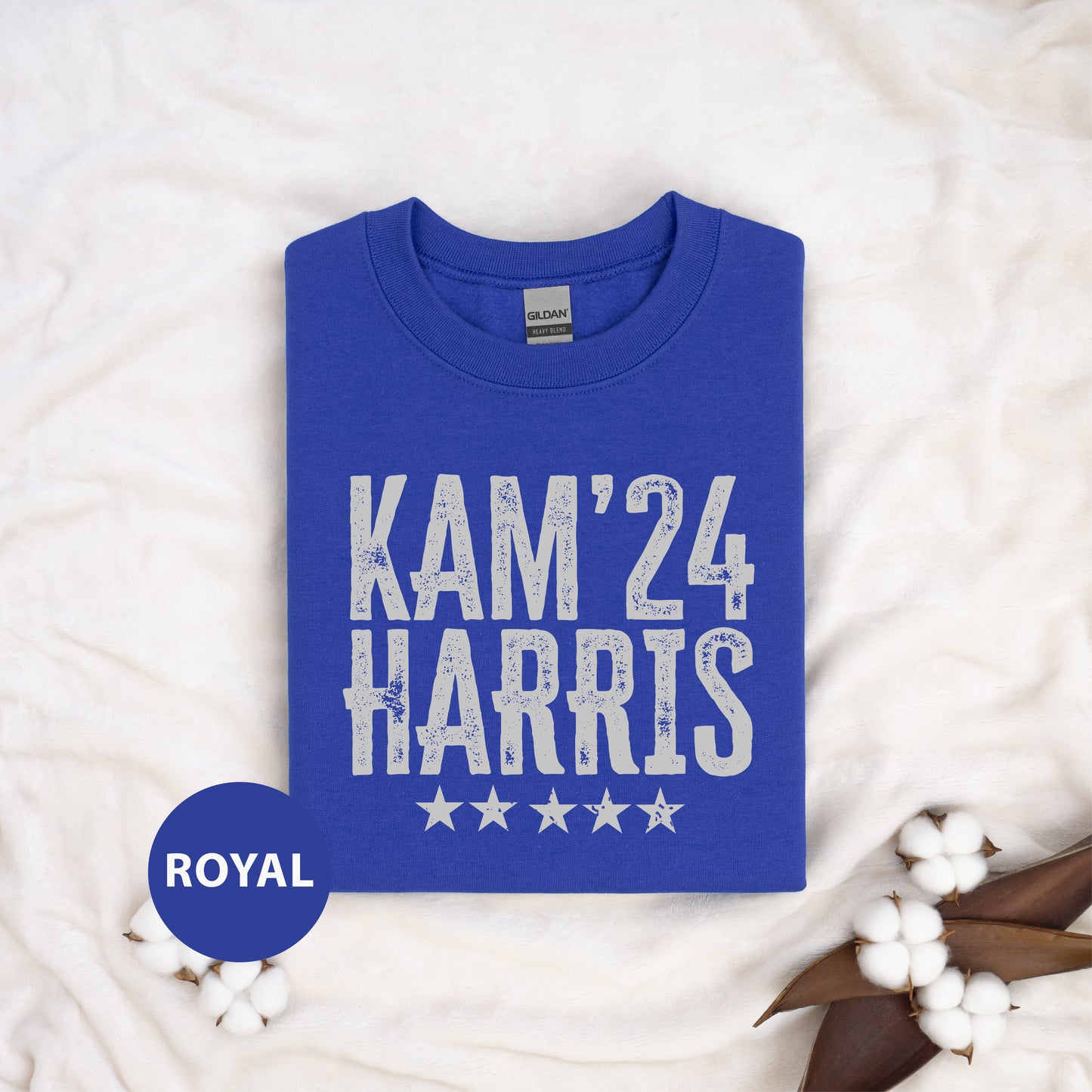 a blue t - shirt that says kam'24 harris on it