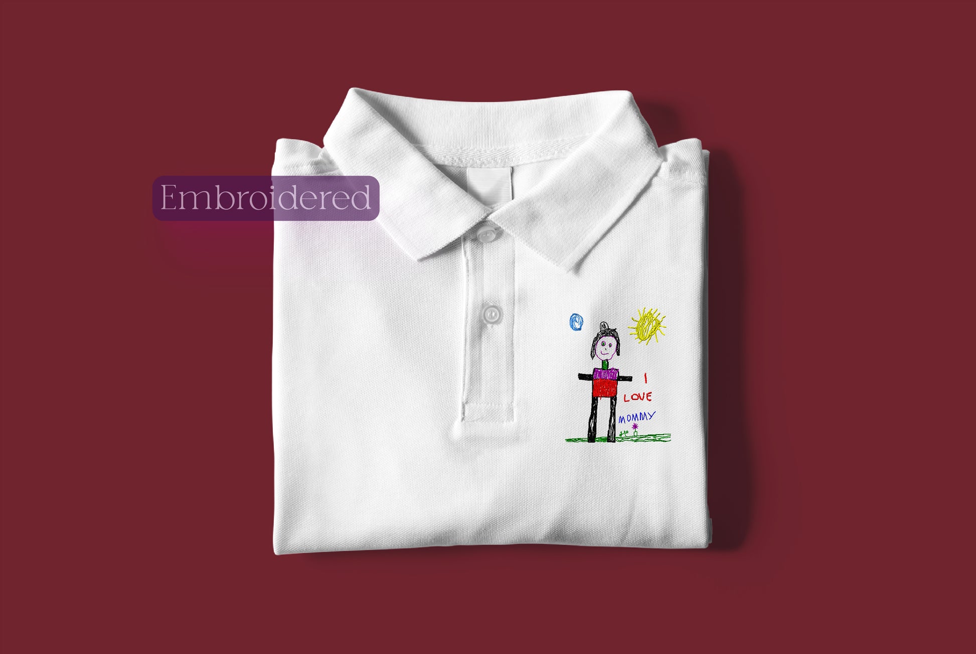 a white shirt with a picture of a person on it