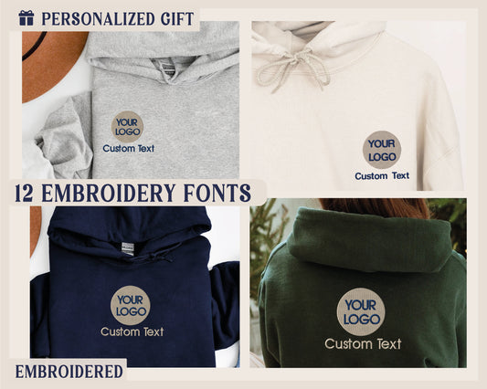 a group of four different colored hoodies