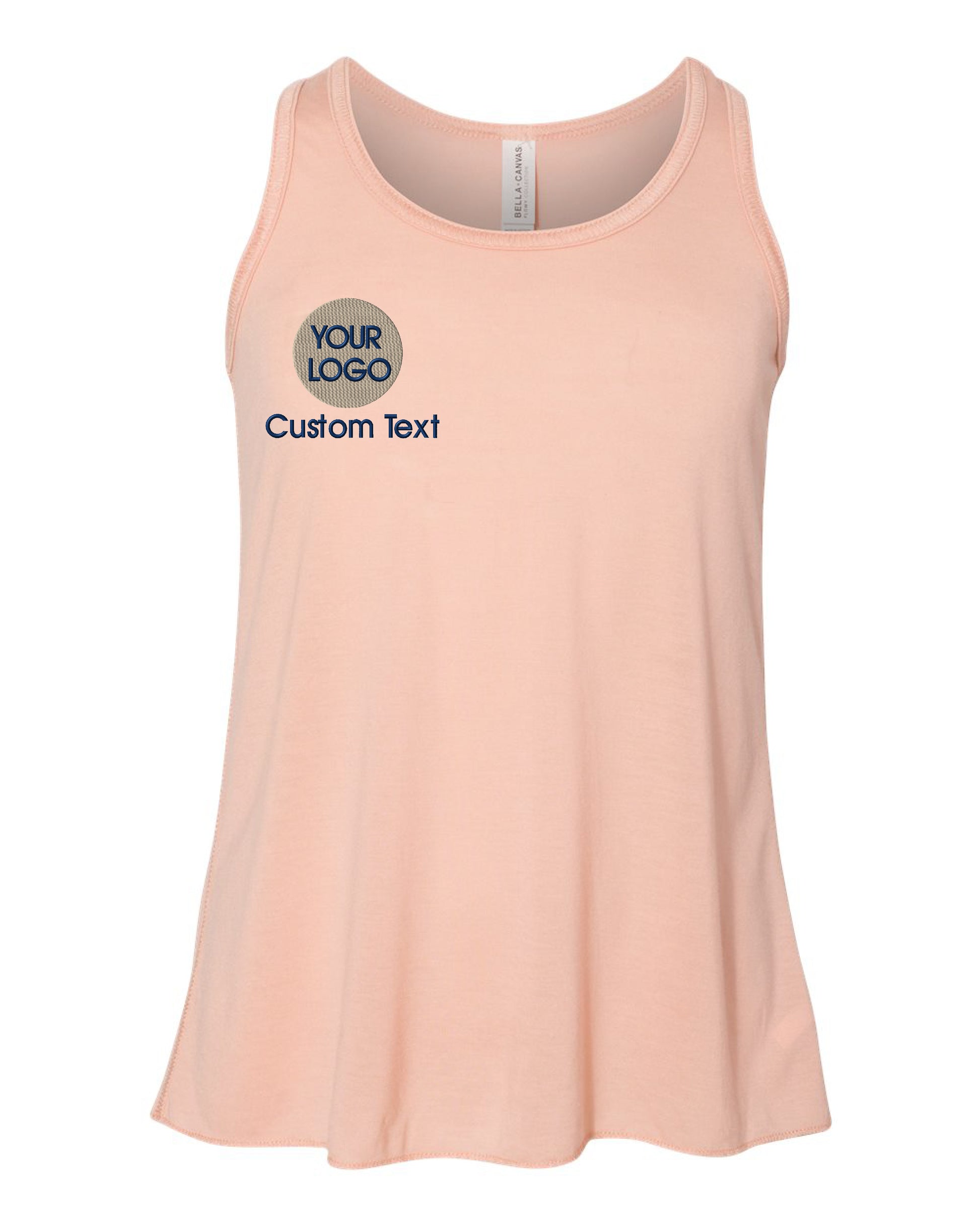 a women's tank top with the words your logo on it
