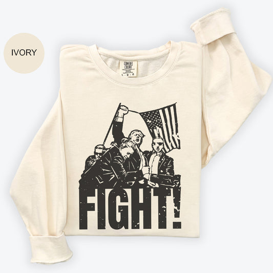 a t - shirt with an image of two men holding an american flag