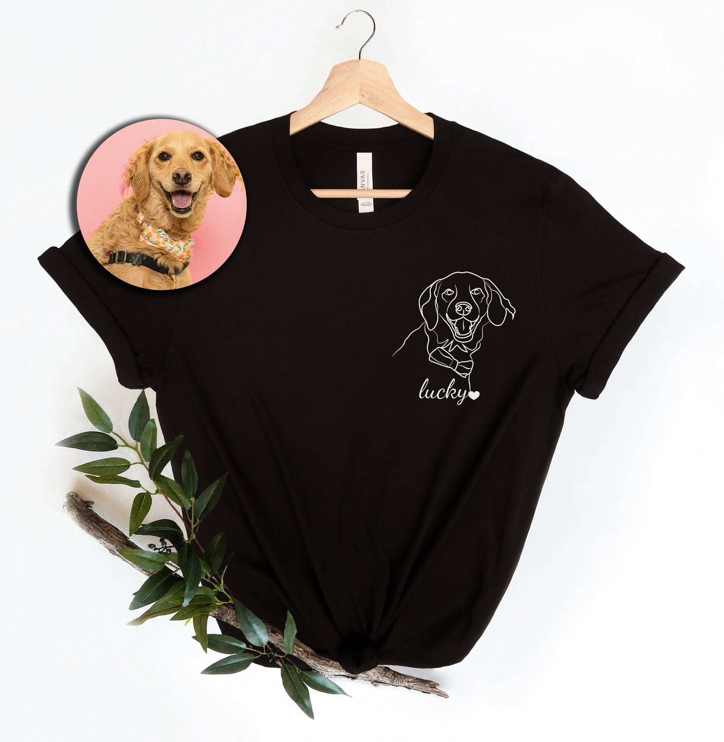 a t - shirt with a picture of a dog on it