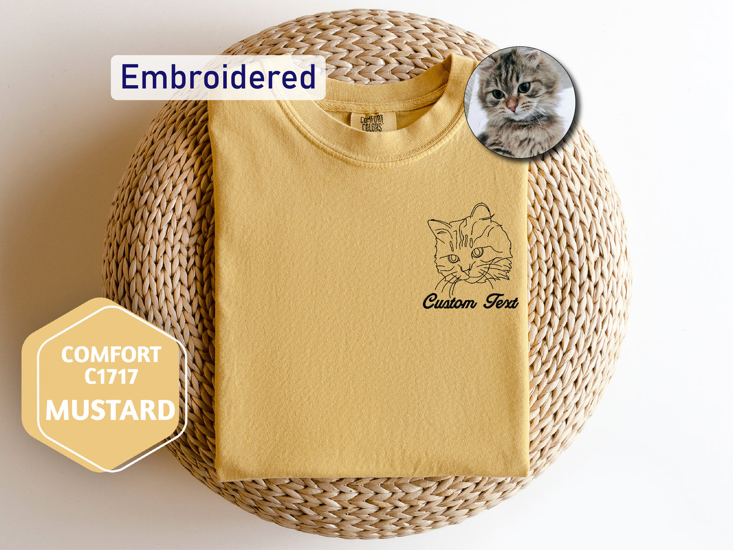 a t - shirt with a picture of a cat on it