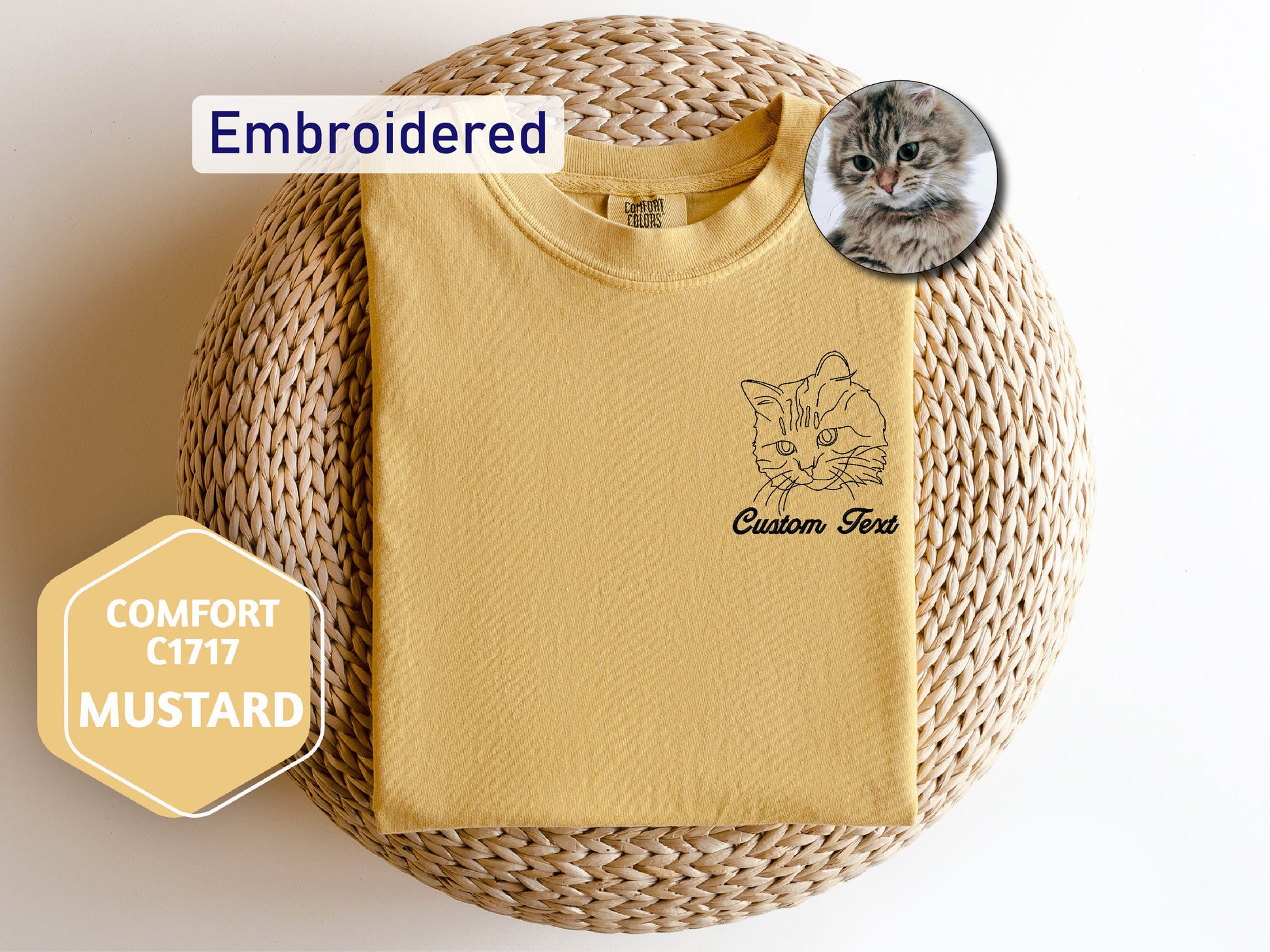 a t - shirt with a picture of a cat on it