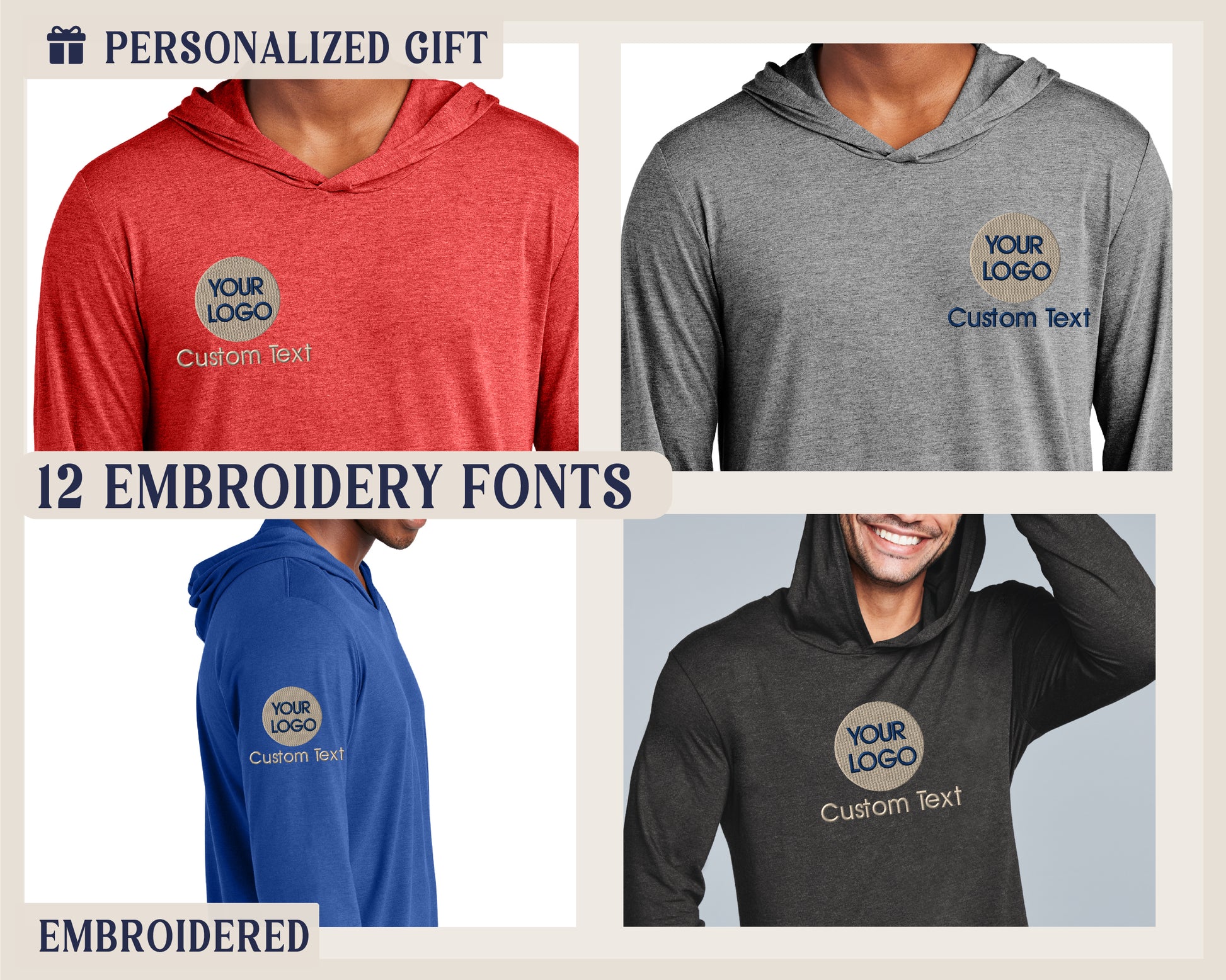 a group of men's hoodies and sweatshirts