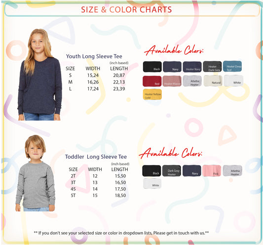 Bella Canvas Long Sleeve Shirt for kids - Unique "Just Read It" Print - perfect gift for girl