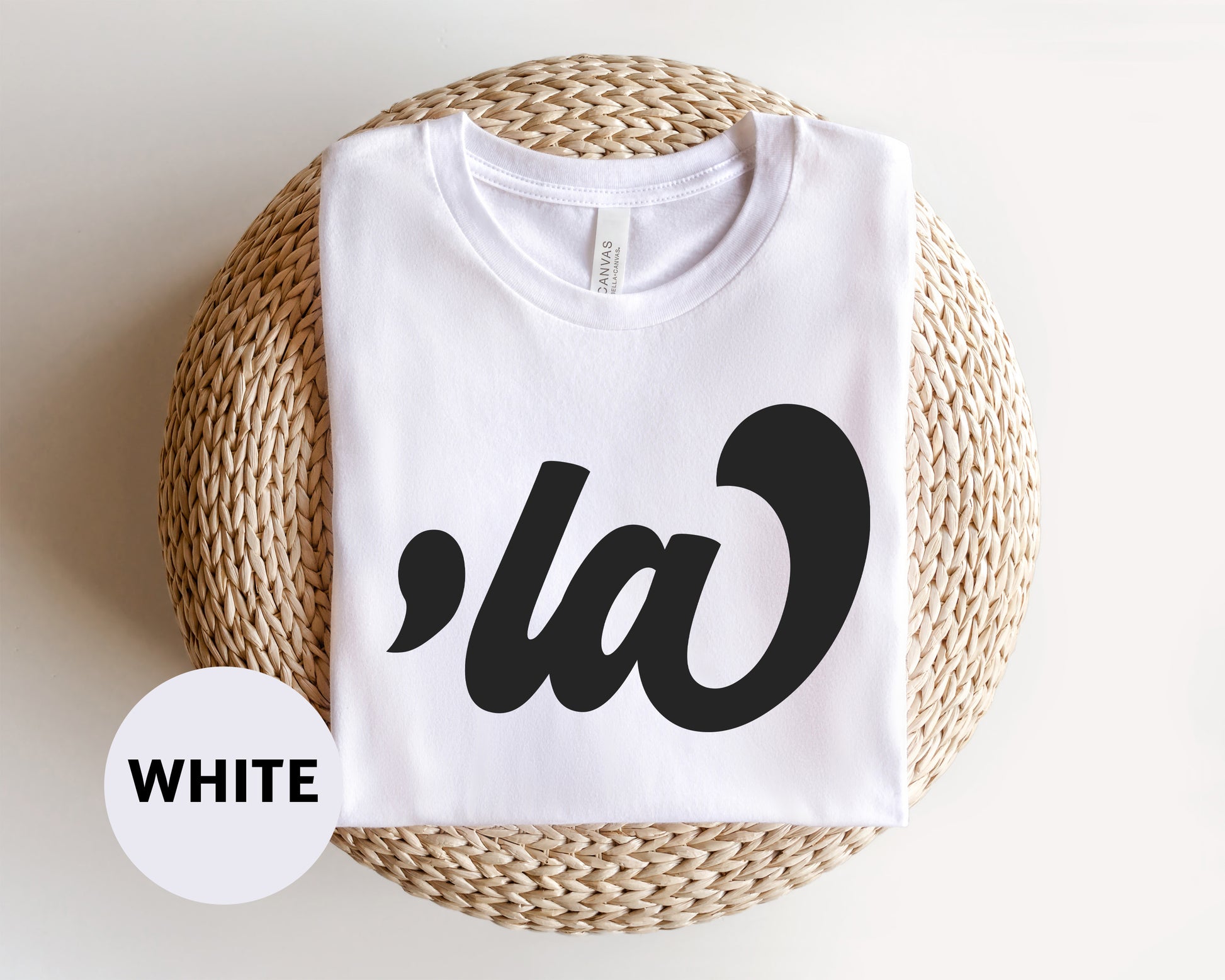 a white t - shirt with a black logo on it