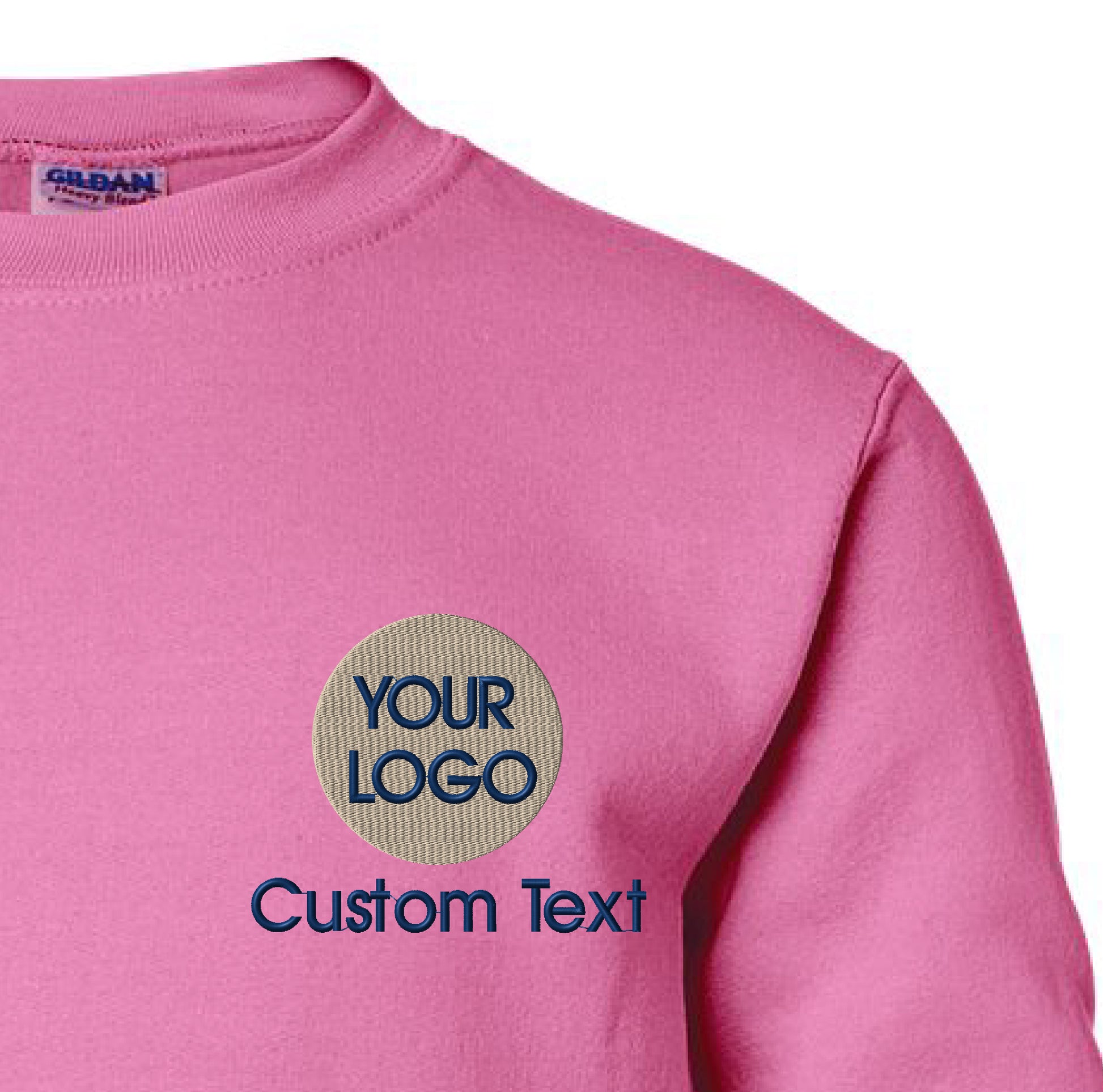 a pink t - shirt with the words your logo on it
