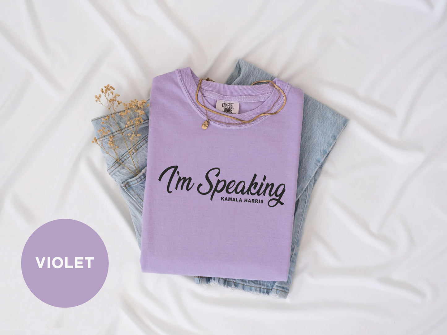 a t - shirt that says i'm speaking on it