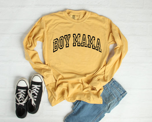 Comfort Colors Vintage Boy Mama Long Sleeve Shirt, Mothers Day Long Sleeve Shirt, Mom and Me Long Sleeve T Shirt, Gift for Mama