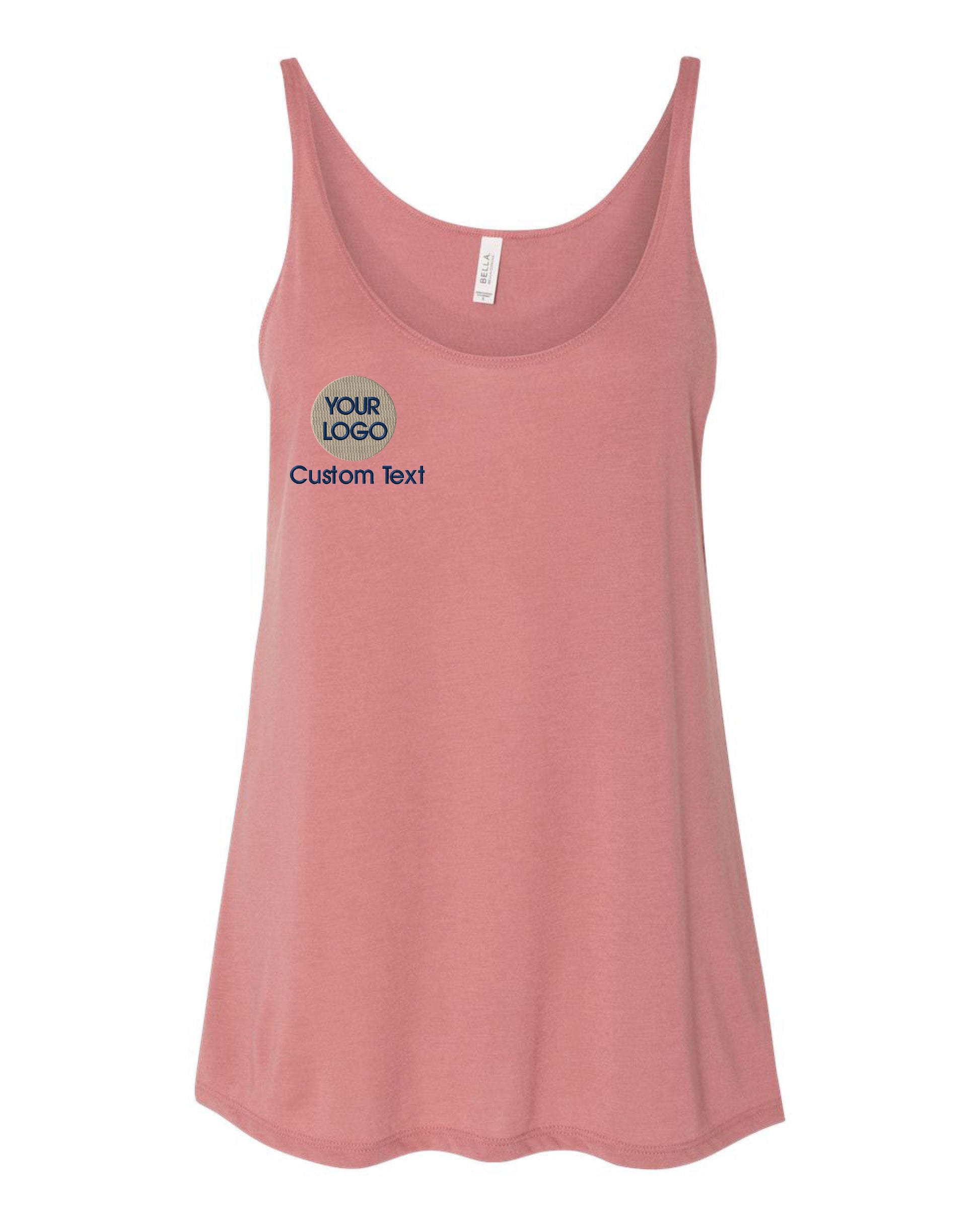 a women's tank top with the words custom text