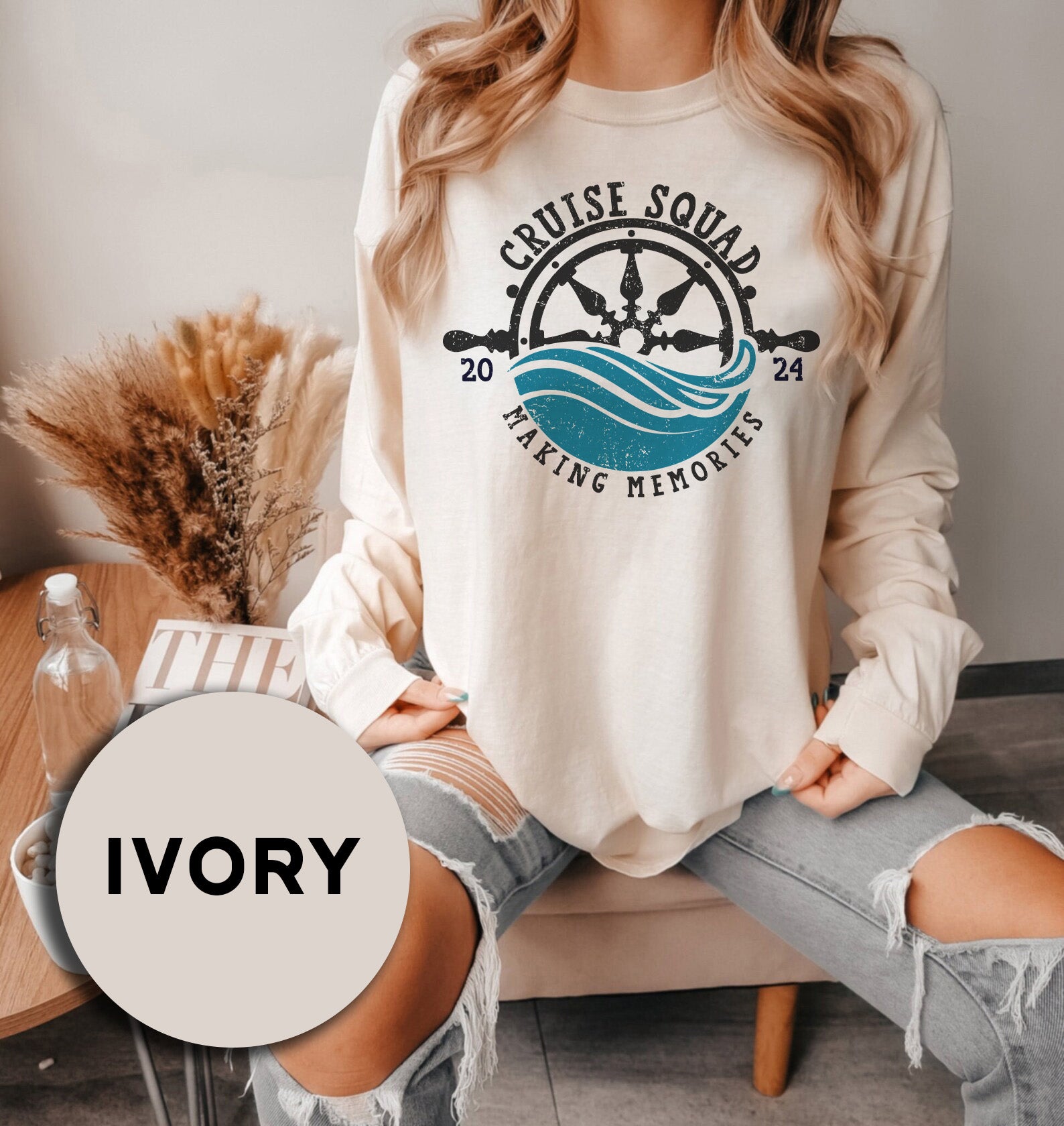 a woman sitting on a couch with her legs crossed