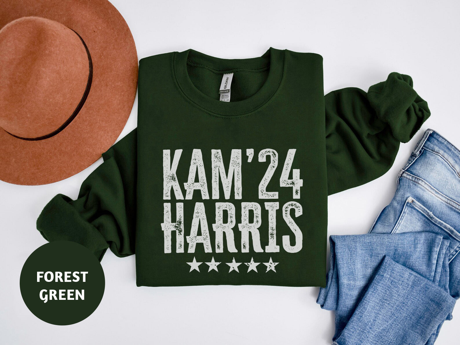 a t - shirt that says kam'24 harris with a hat