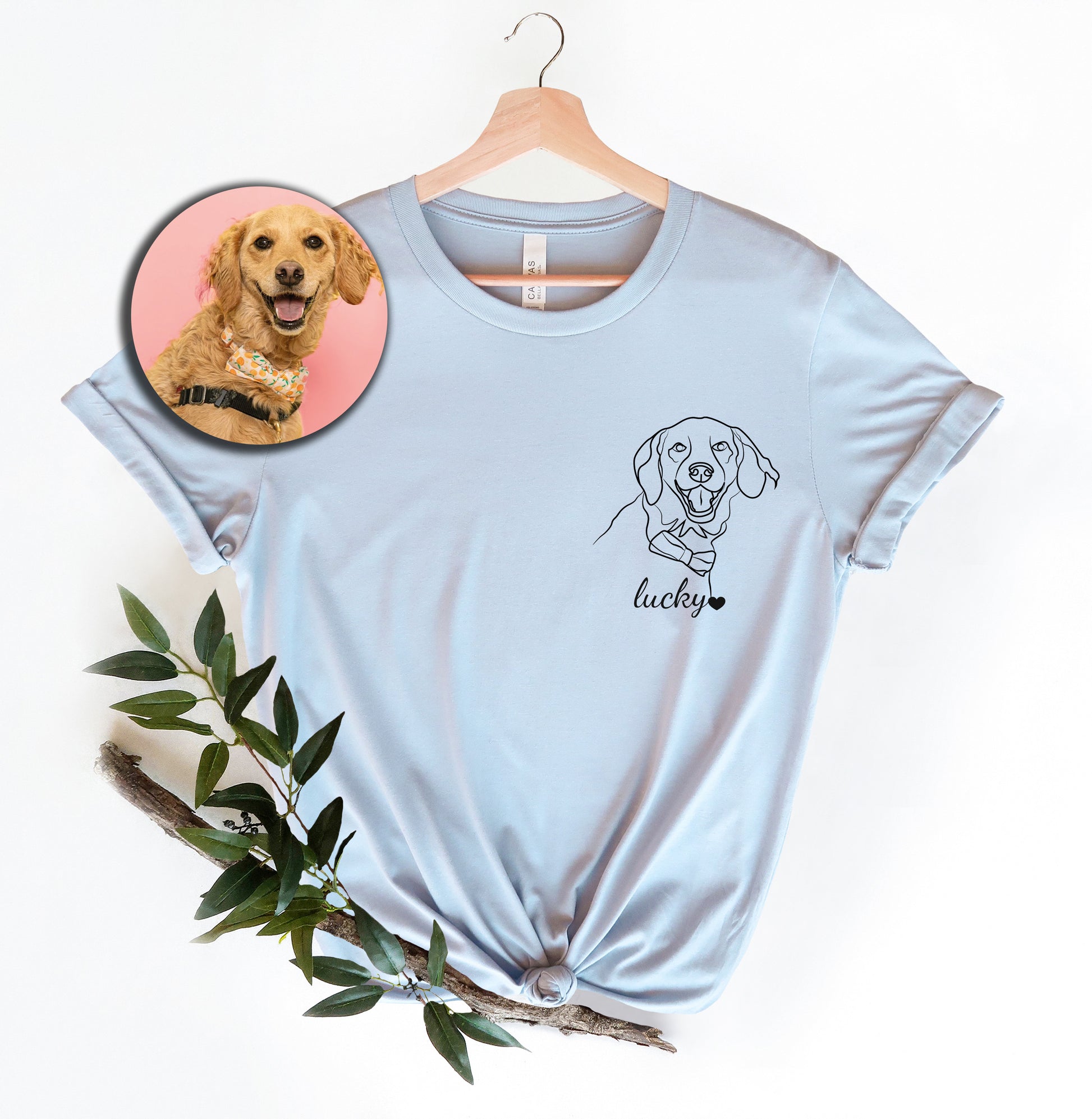 a t - shirt with a picture of a dog on it