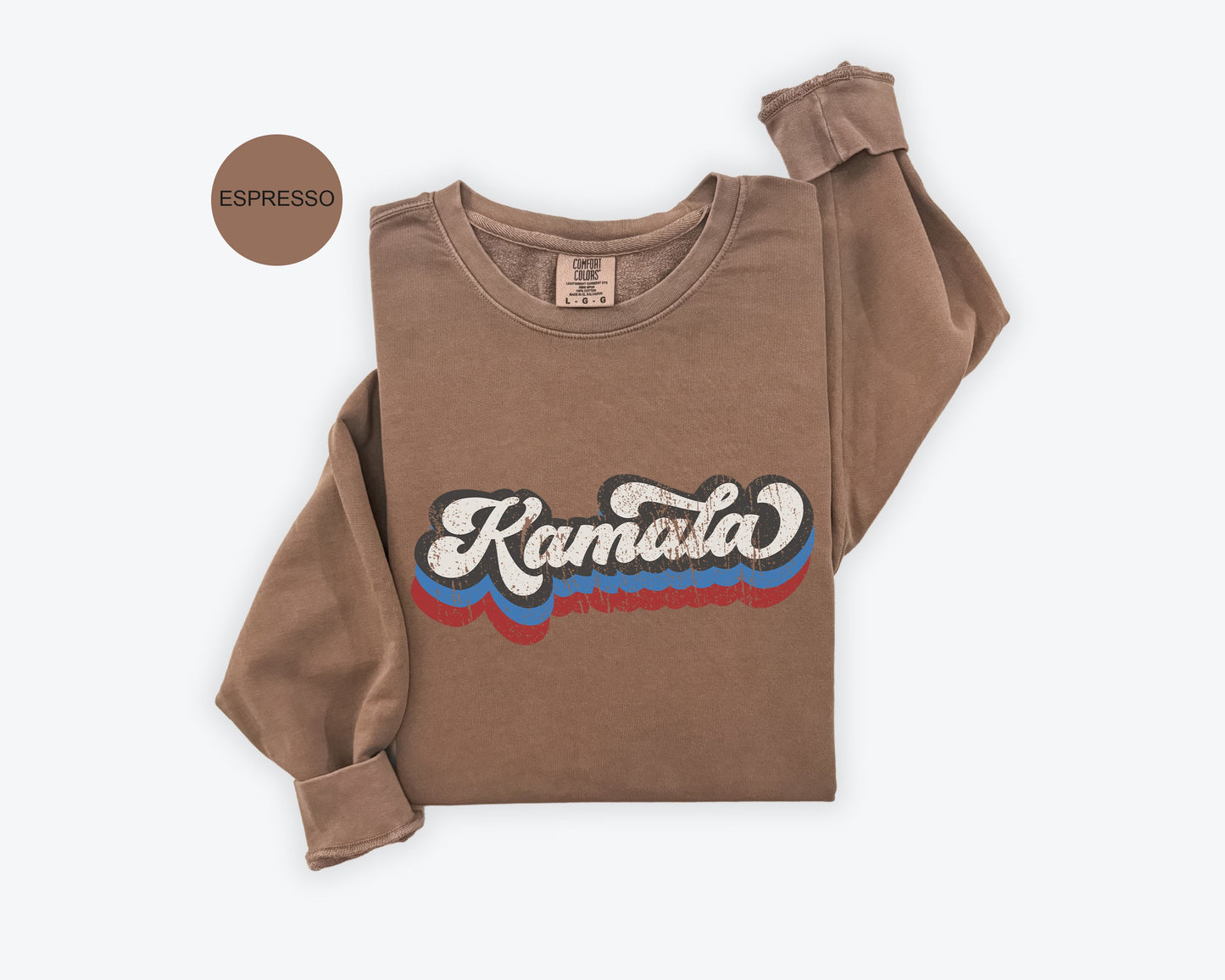Unisex Sweatshirt Featuring "Kamala" Print - Warm Up Your Support for Kamala Harris 2024