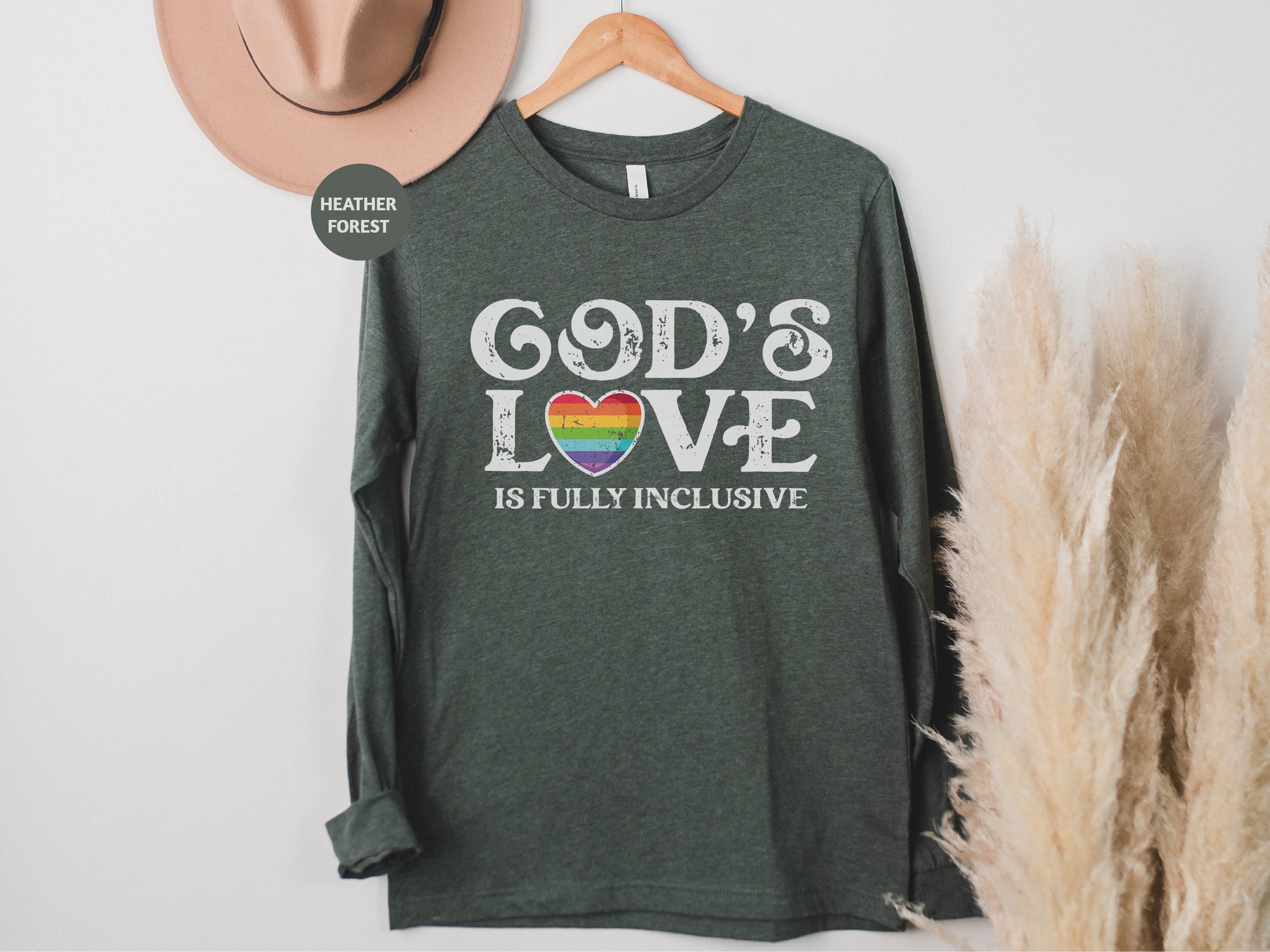 a t - shirt that says god's love is truly inclusive