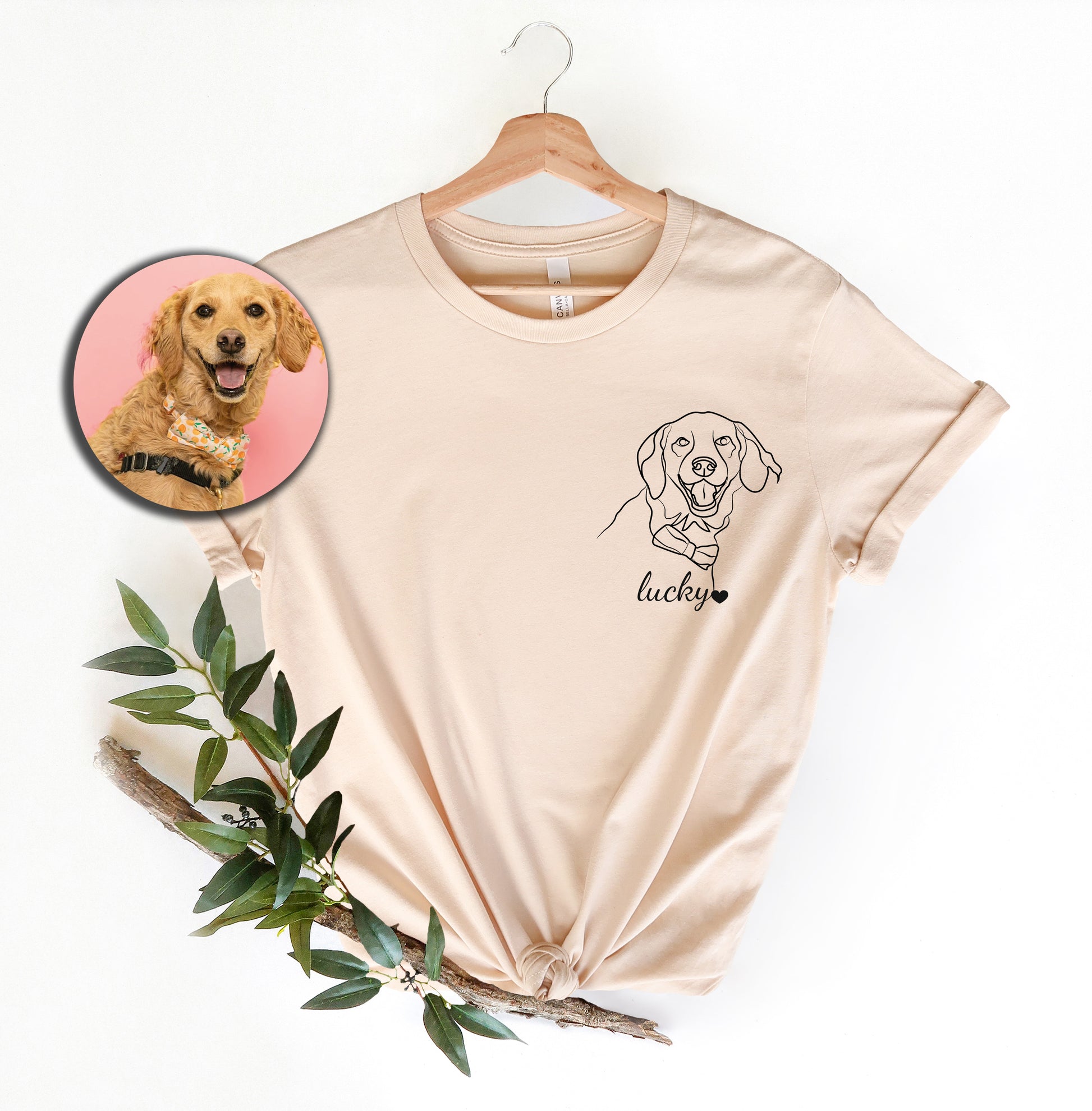 a t - shirt with a picture of a dog on it