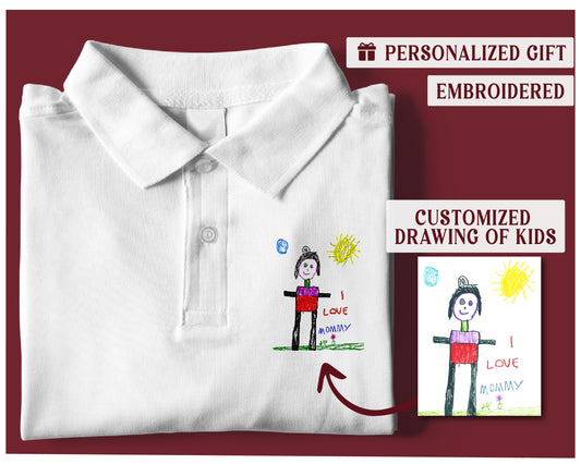 a white shirt with a drawing of a man and a woman on it