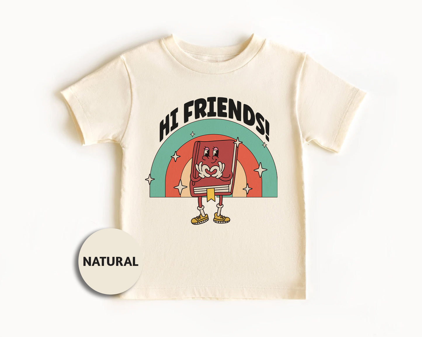 a white shirt with a cartoon character on it