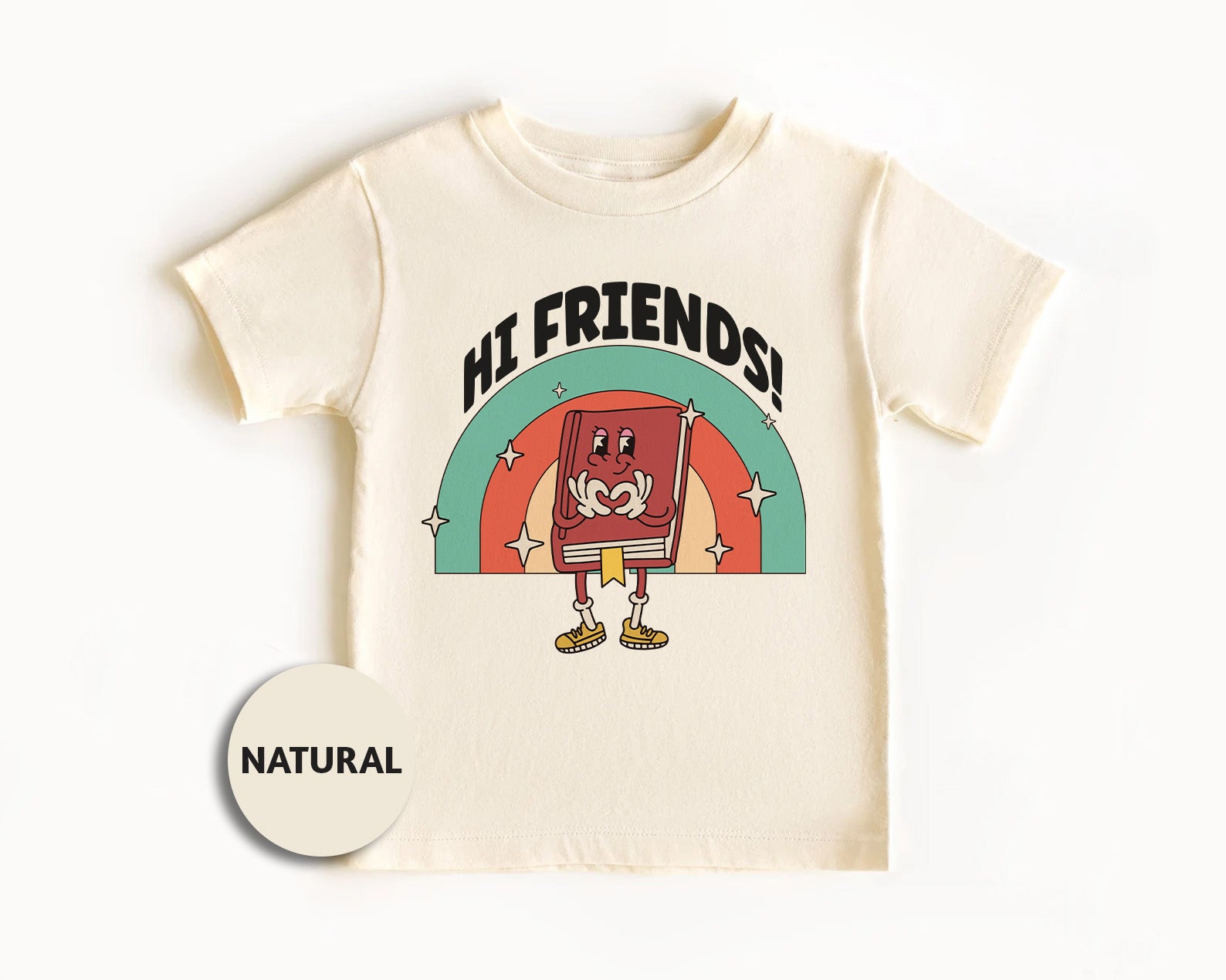 a white shirt with a cartoon character on it