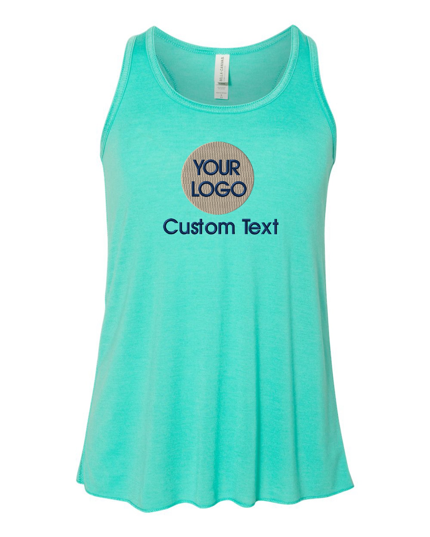 a women's tank top with the words your logo on it