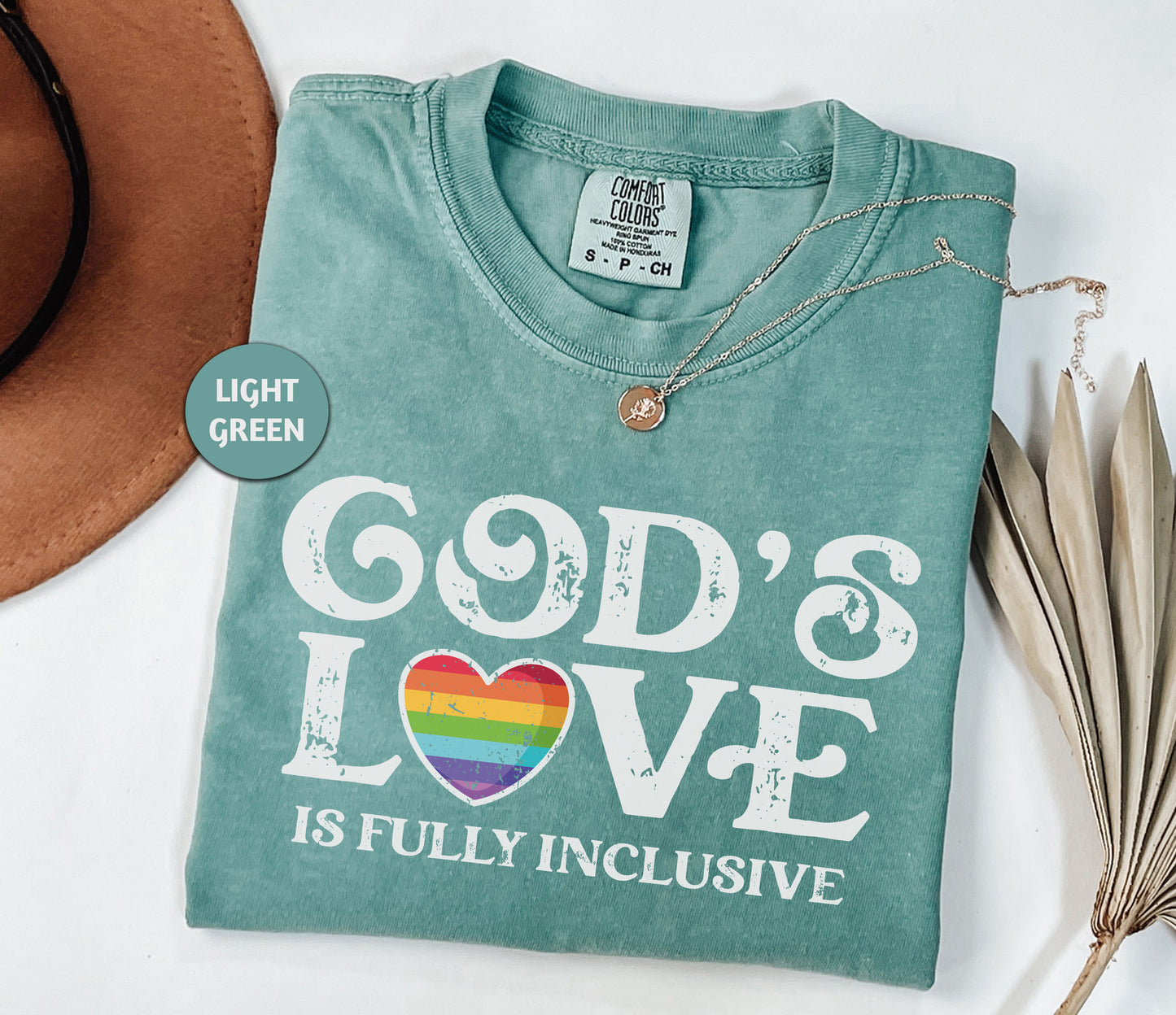 a t - shirt that says god's love is fully inclusive