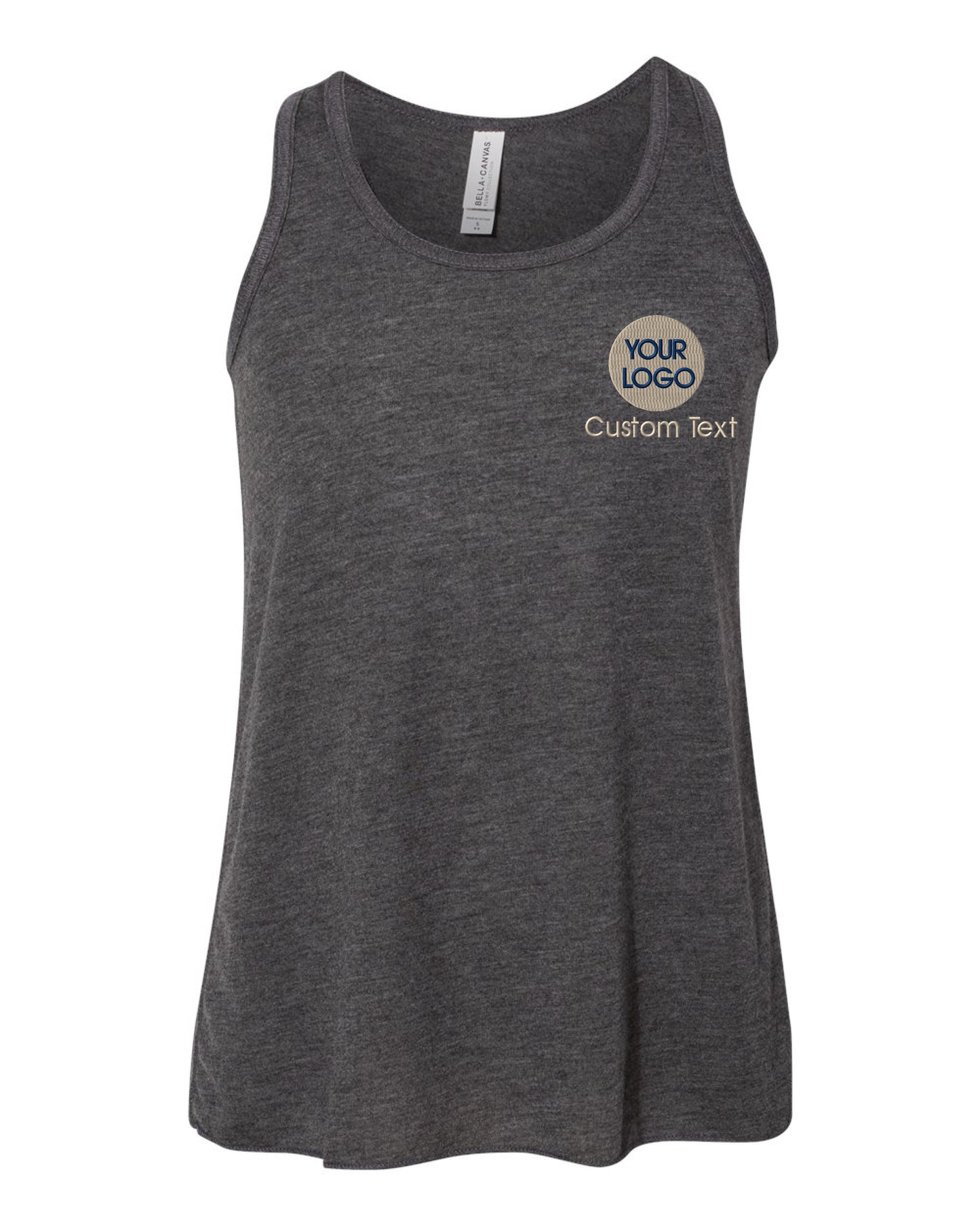 a women's tank top with a logo on it