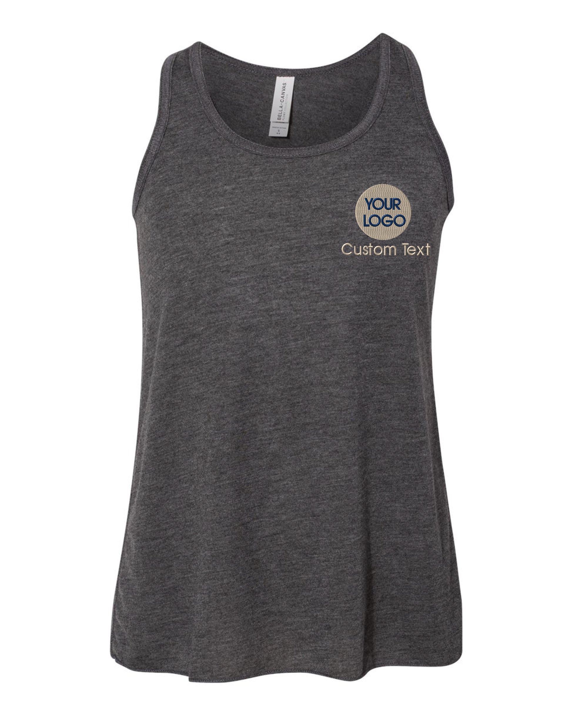 a women's tank top with a logo on it