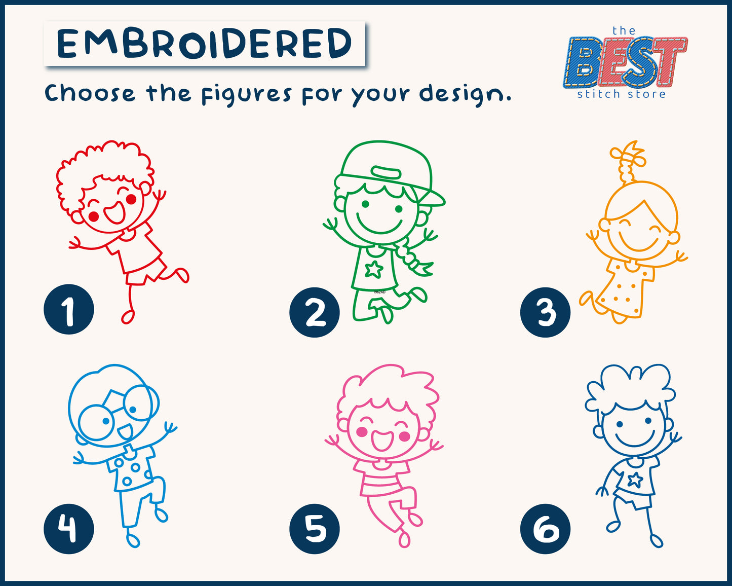 a drawing of children's drawings with the words embroidered