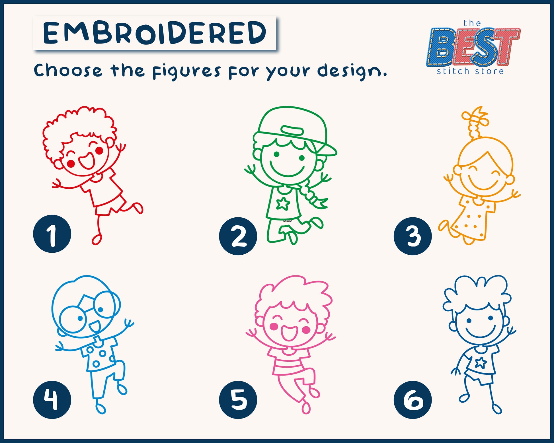 a drawing of children's drawings with the words embroidered