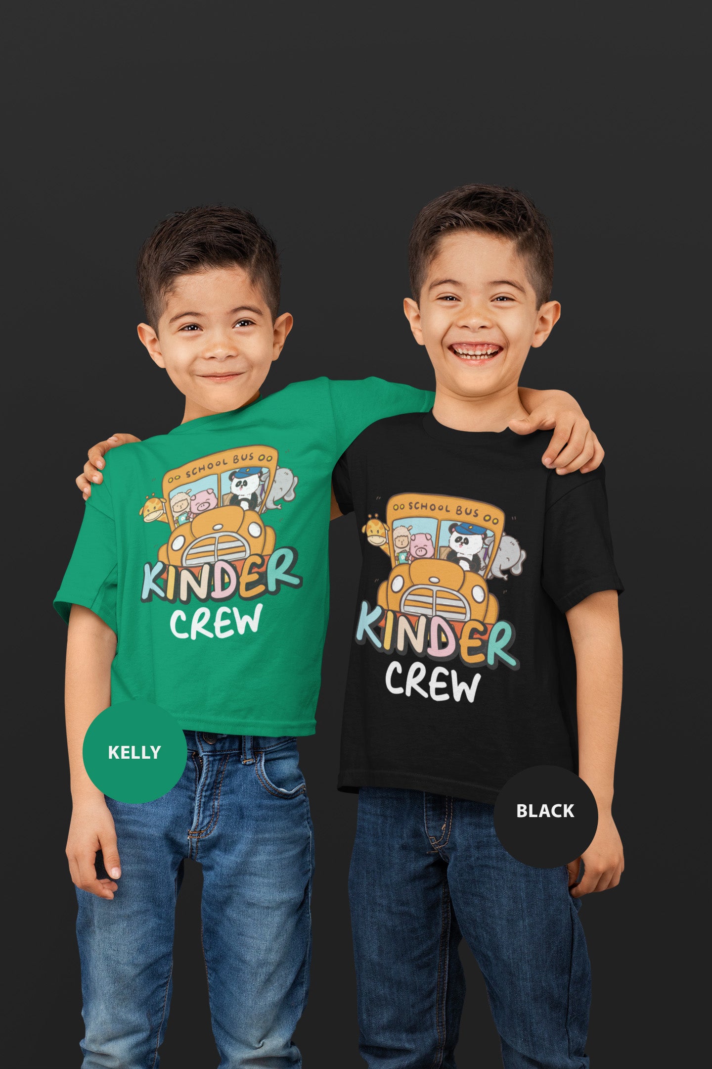 Bella Canvas T-Shirt for Toodlers - Unique "Kinder Crew" Print - Perfect Thoughtful Gift