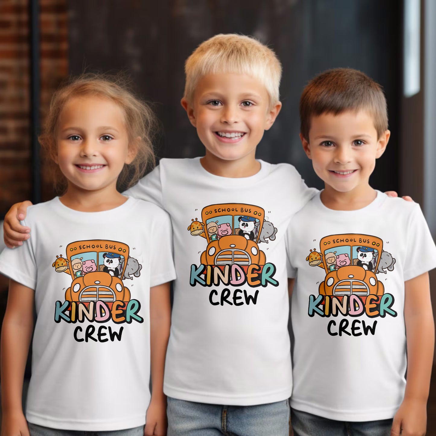 Bella Canvas T-Shirt for Toodlers - Unique "Kinder Crew" Print - Perfect Thoughtful Gift