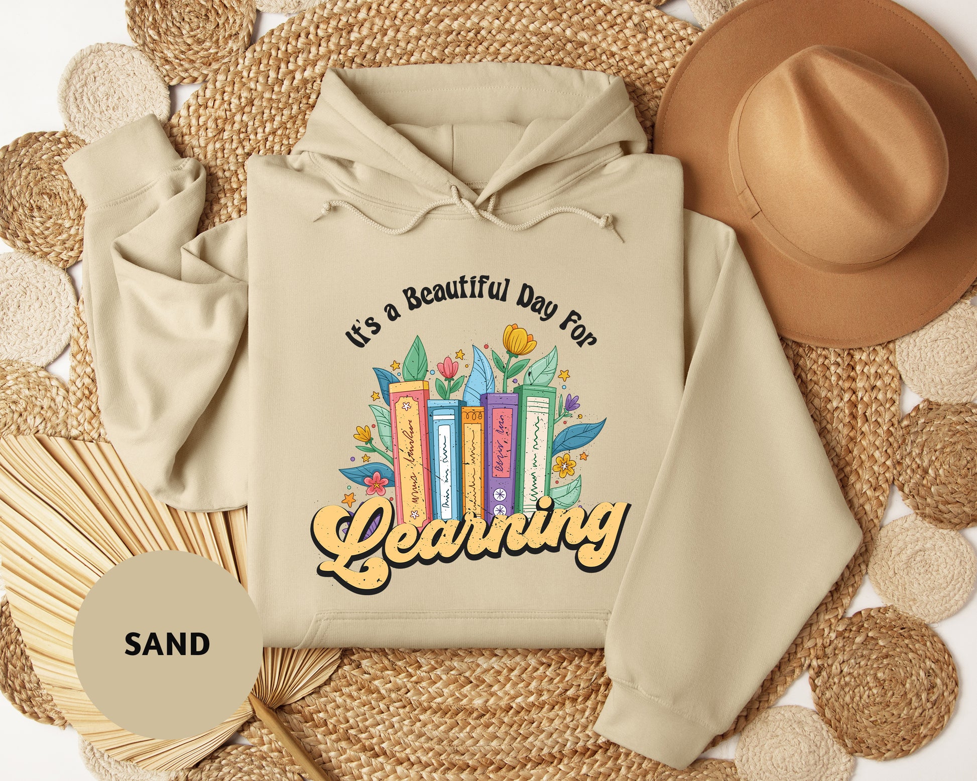 a white hoodie with the words, it's a beautiful day for ge