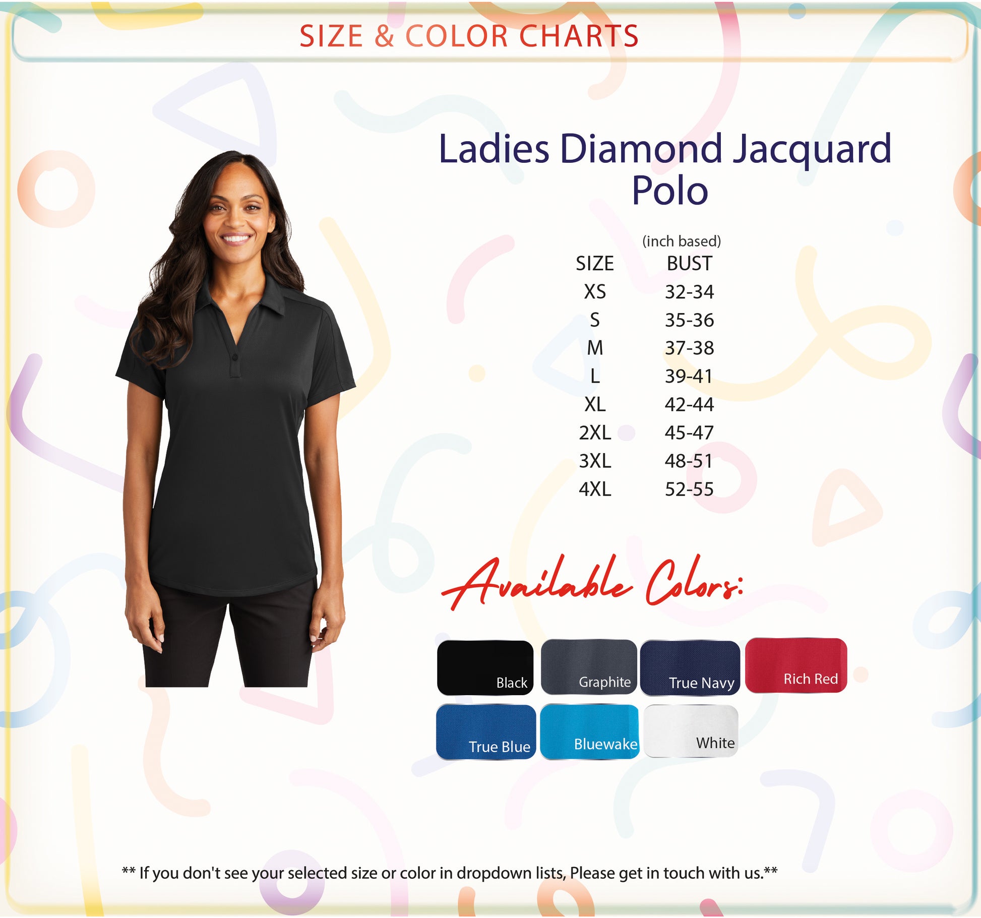 ladies's diamond jacquad polo shirt