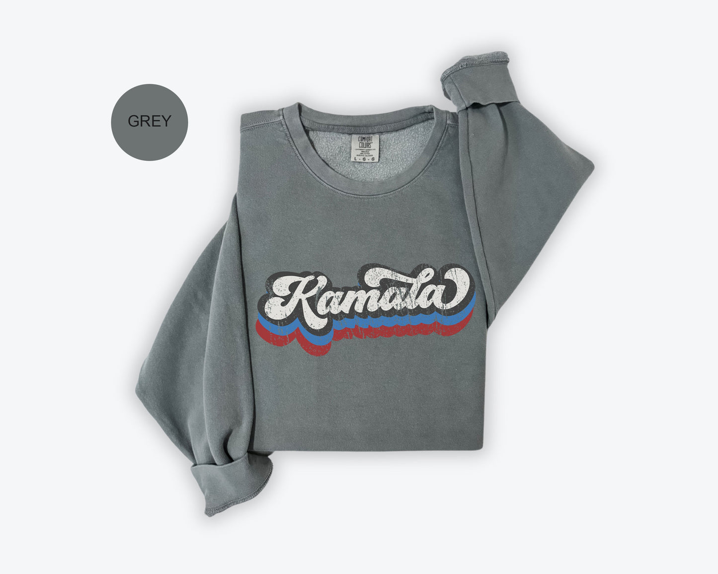 Unisex Sweatshirt Featuring "Kamala" Print - Warm Up Your Support for Kamala Harris 2024