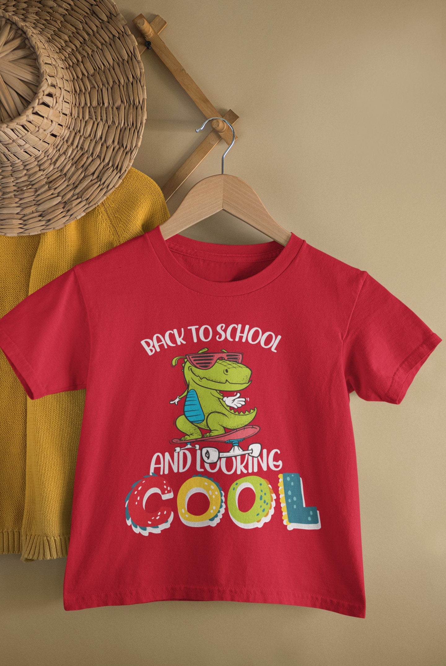 a red shirt that says back to school and potting cool