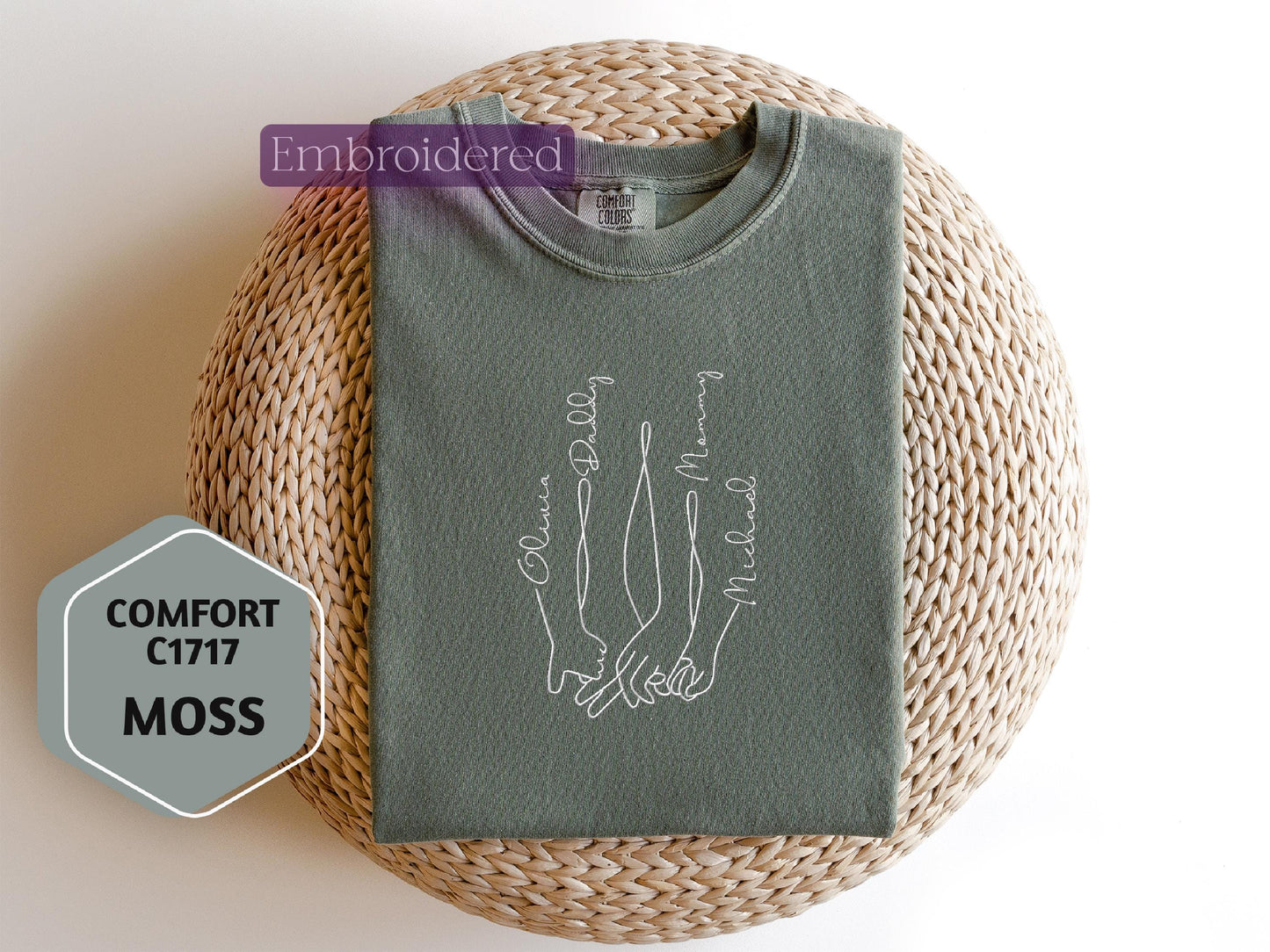 a green t - shirt with a picture of a woman's legs on it