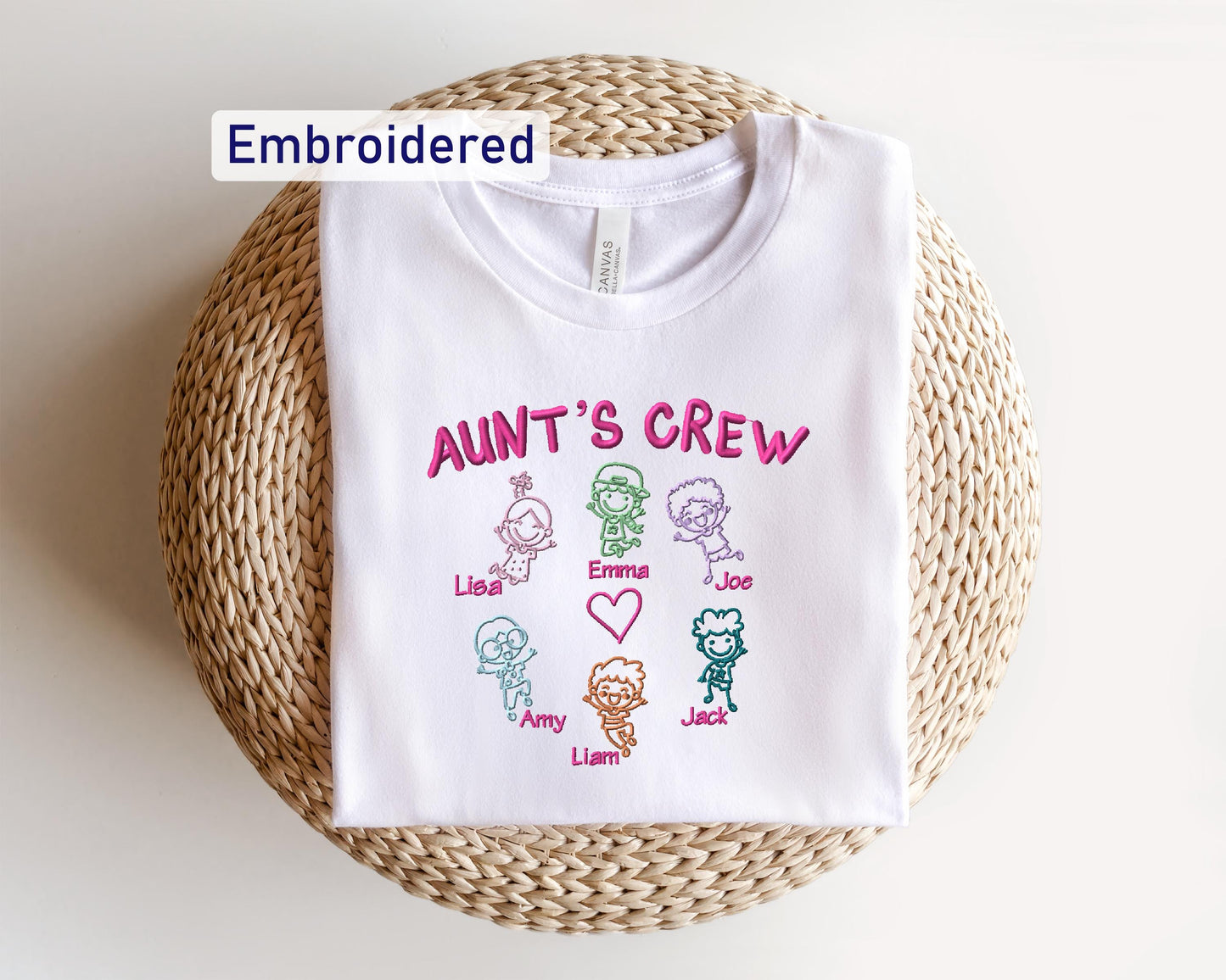 a white t - shirt with the words, ann's crew printed on it