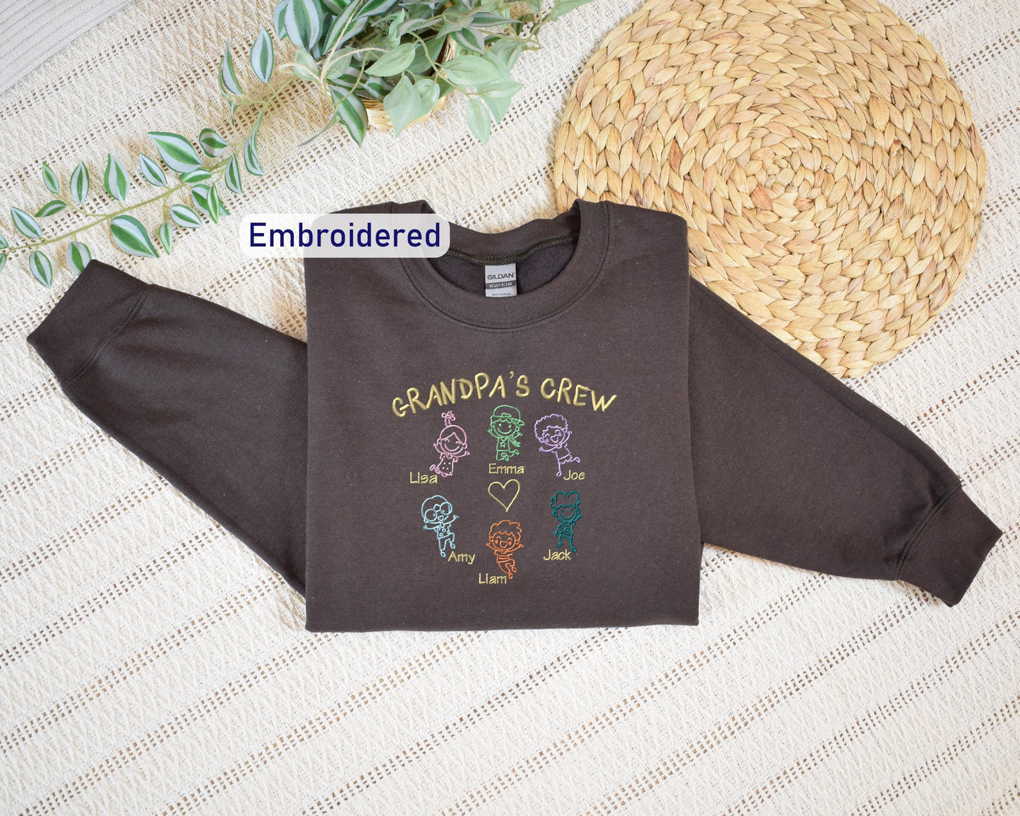 a child's t - shirt with the words grandpa's crew on it