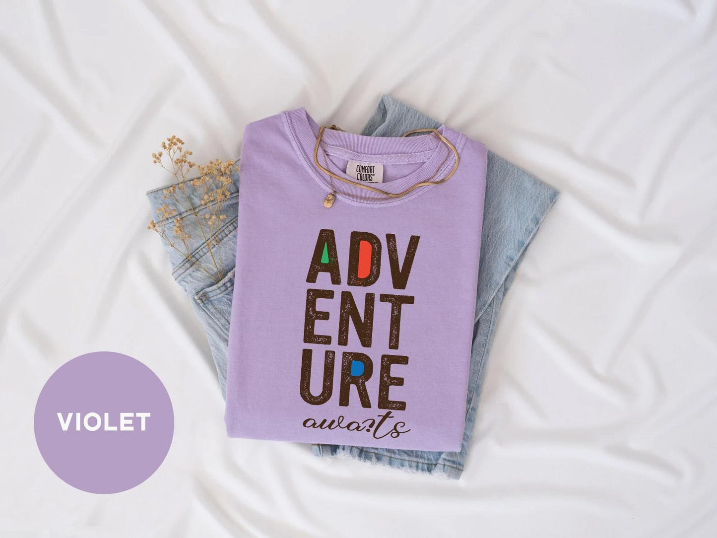 a t - shirt that says adv ent sure awaits