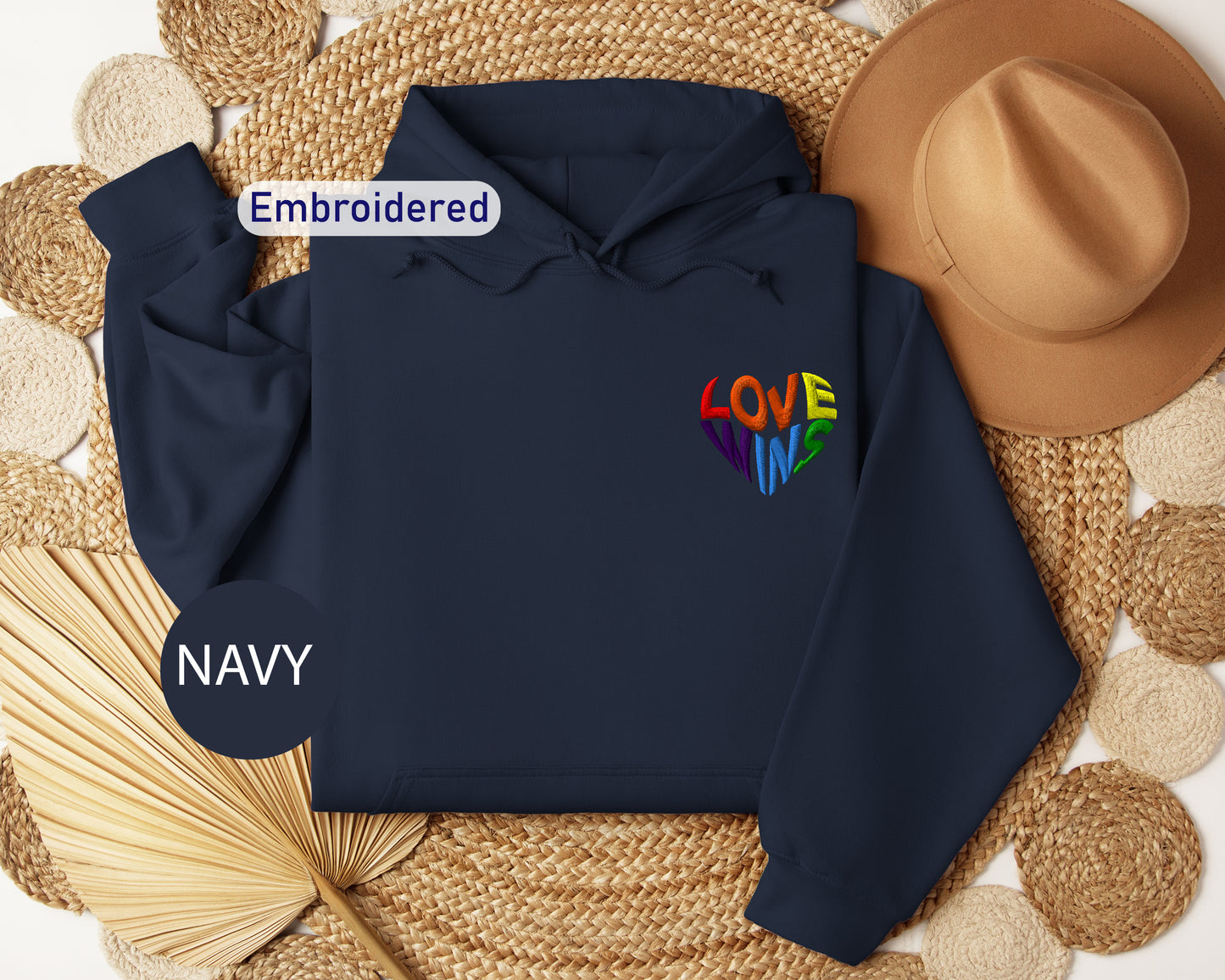 a navy colored hoodie with the word cove on it