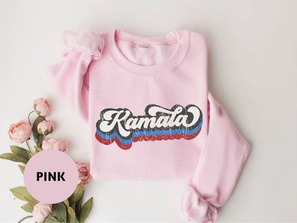 a pink sweatshirt with the word kandala on it