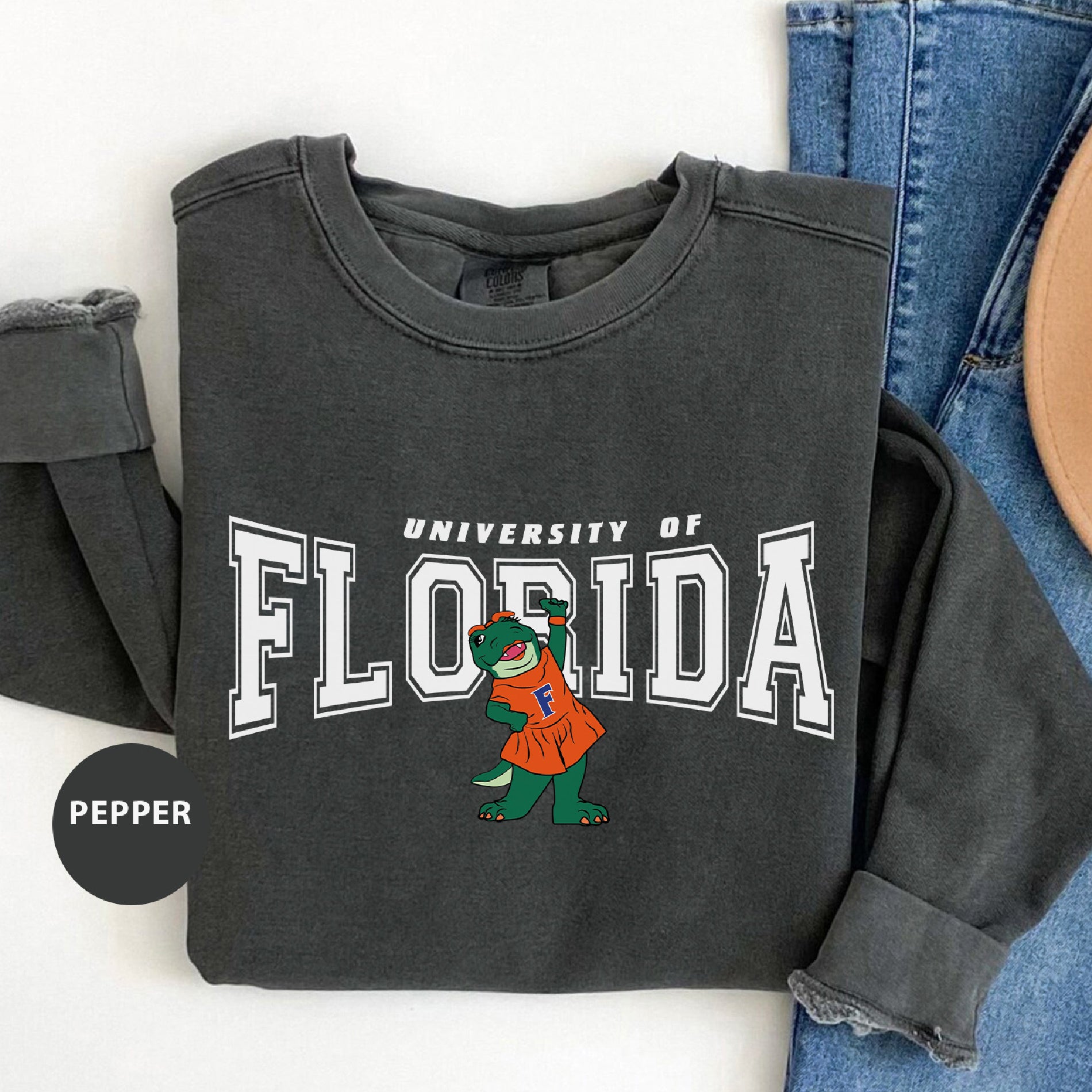 a black shirt with the university of florida mascot on it