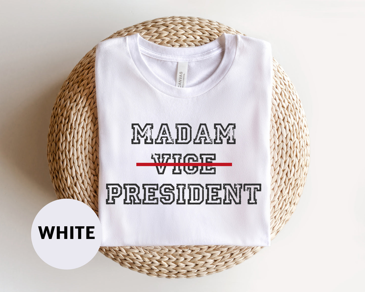 T-Shirt for Kamala Harris Supporters - Unique "Madam. Vice. President." Print - Perfect for the 2024 Elections