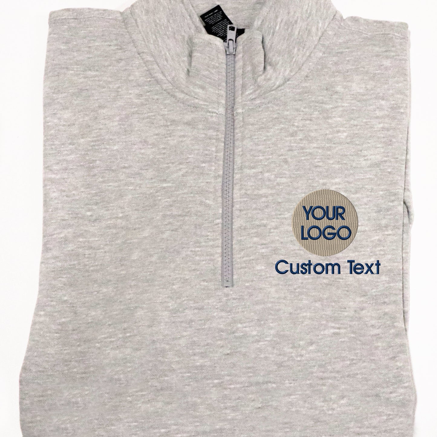 a gray hoodie with a custom text on it