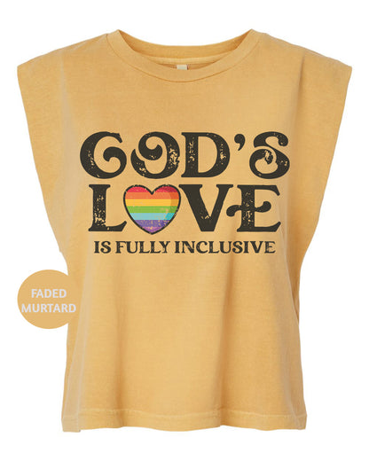 a t - shirt that says god's love is fully inclusive