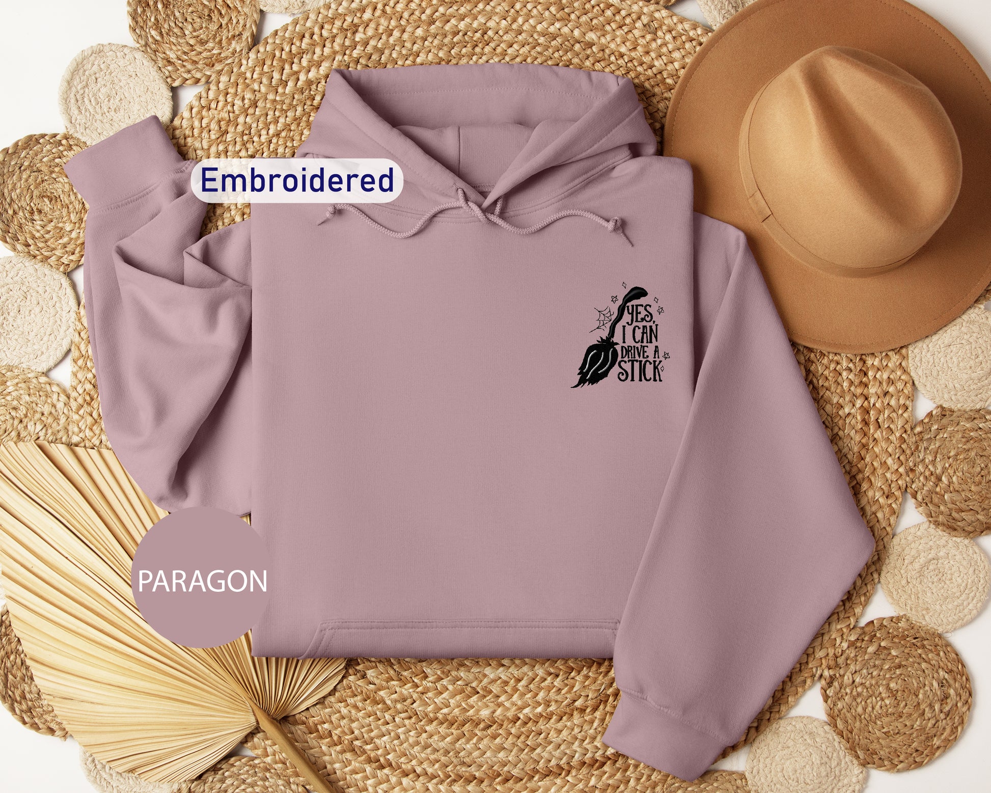 a pink hoodie with the words paragon printed on it