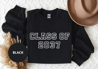 a black sweatshirt with the words class of 2021 printed on it